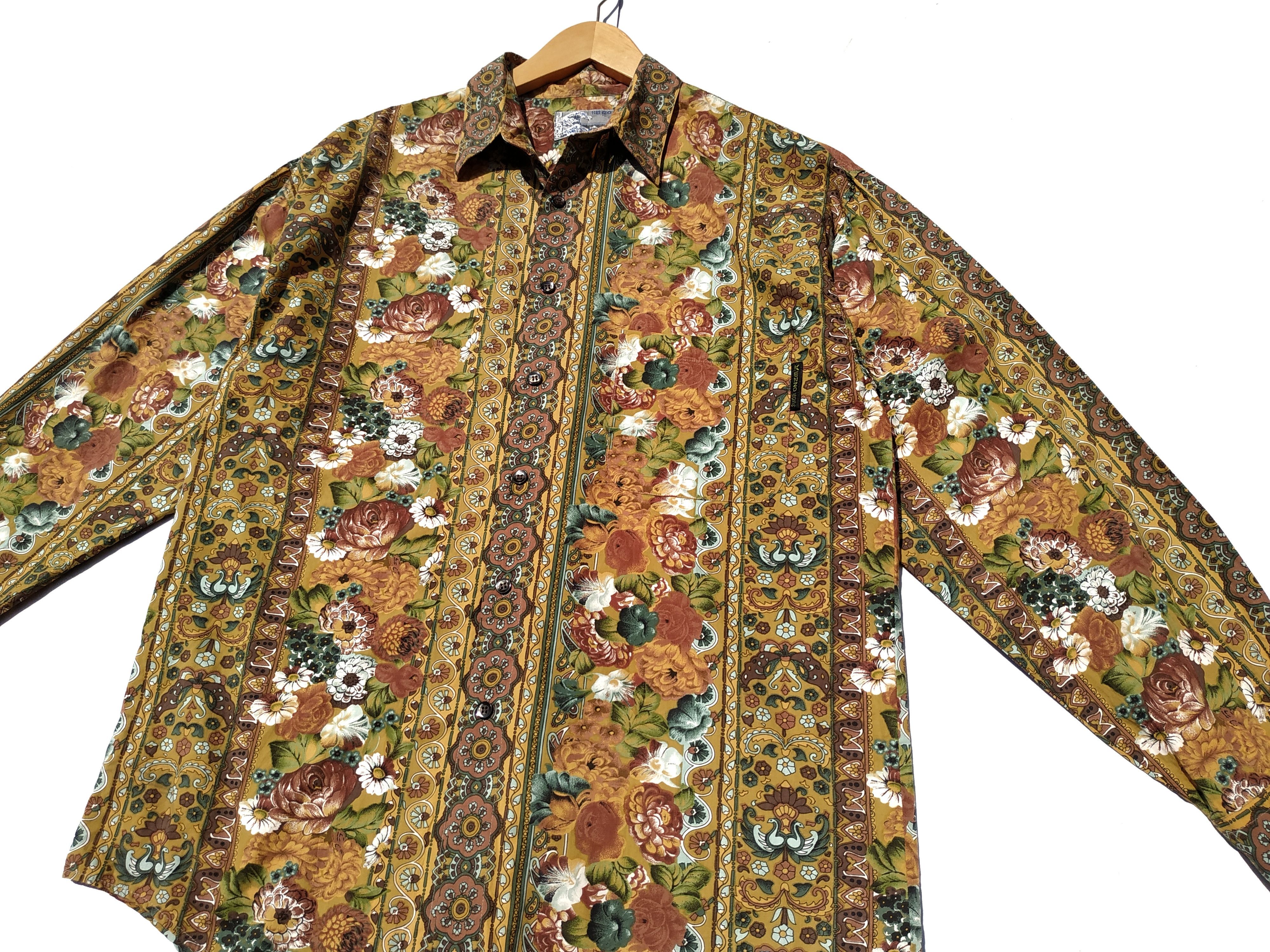 Kenzo Fit S to M, Kenzo Cotton Rayon Floral Shirt Size US M / EU 48-50 / 2 - 4 Thumbnail