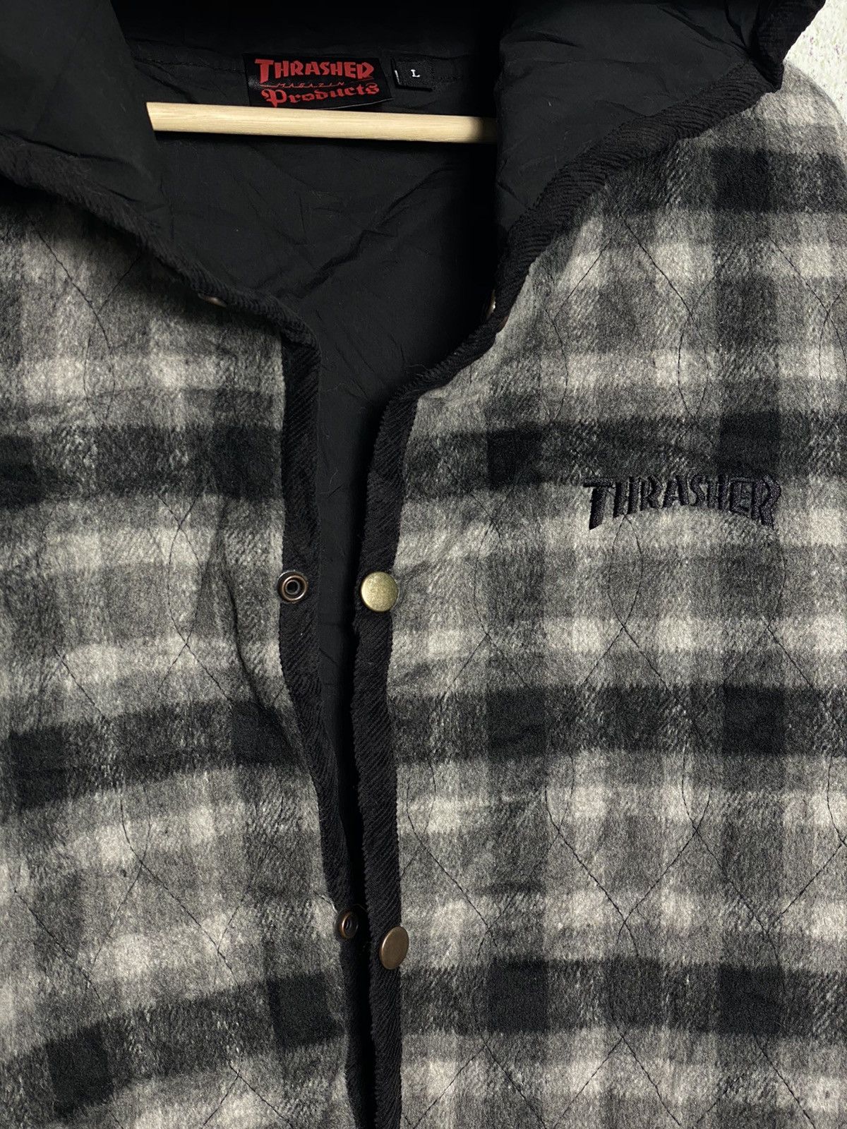 Thrasher Thrasher Checkered Skateboard Wool Fleece Hoodies Size US L / EU 52-54 / 3 - 3 Thumbnail