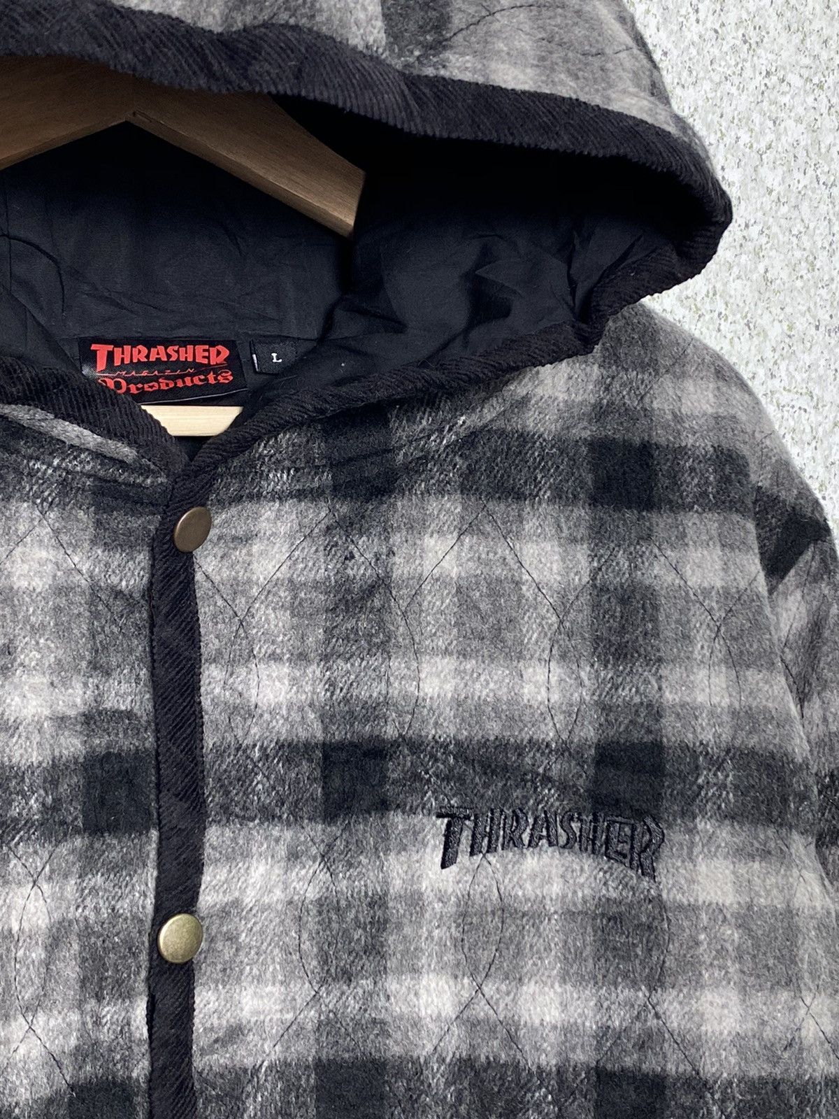 Thrasher Thrasher Checkered Skateboard Wool Fleece Hoodies Size US L / EU 52-54 / 3 - 2 Thumbnail