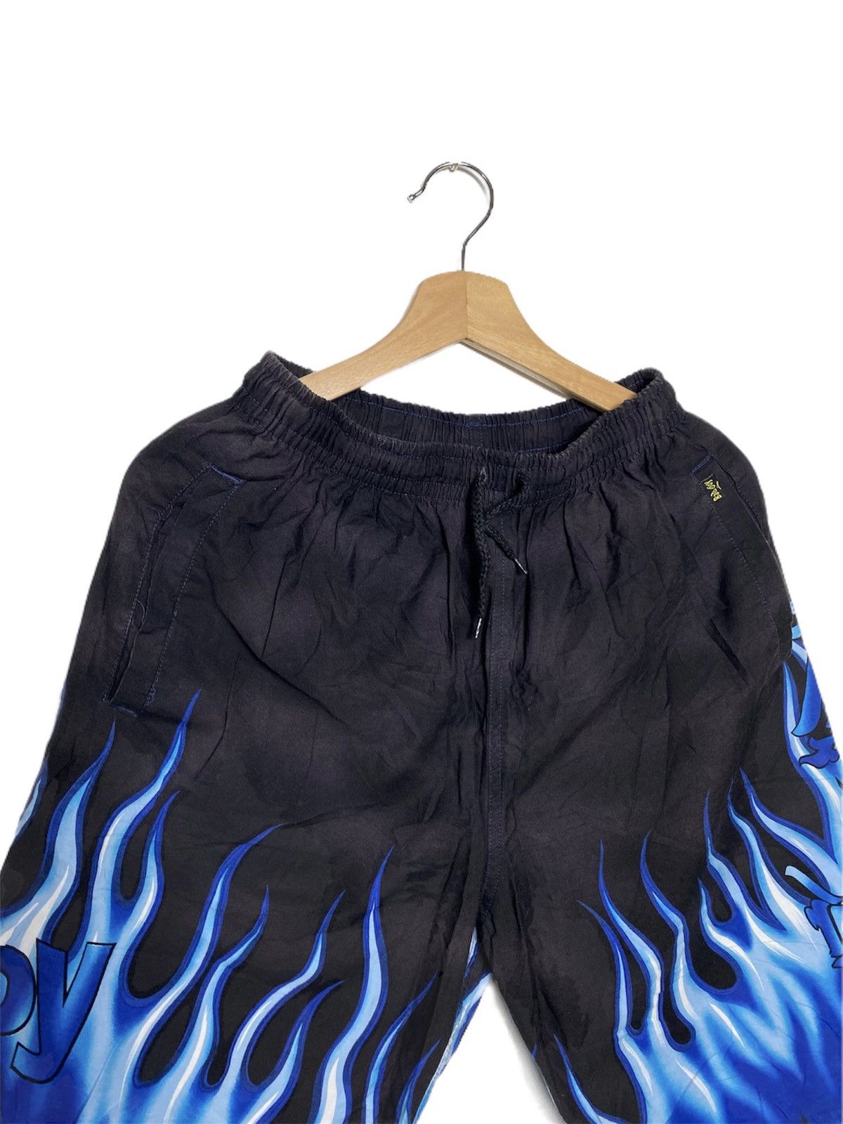 Vintage XX Badboy Blue Fire Flamed Shorts Size US 32 / EU 48 - 4 Thumbnail