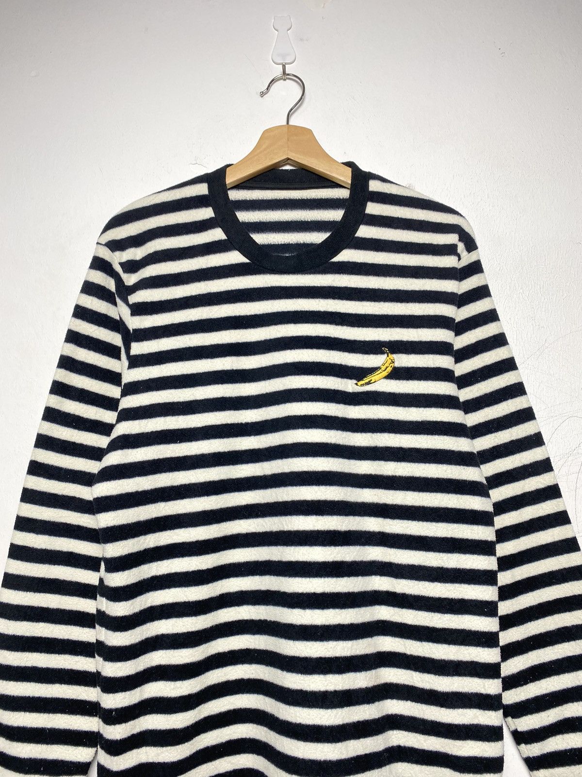 Andy Warhol × Vintage Vintage Andy Warhol Banana Uniqlo Striped Fleece Crewneck Size US L / EU 52-54 / 3 - 2 Thumbnail