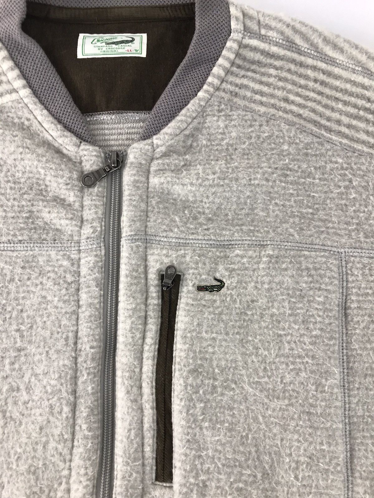 Japanese Brand Vintage Sweater Wool Crocodile Zipper Pocket Size US L / EU 52-54 / 3 - 3 Thumbnail
