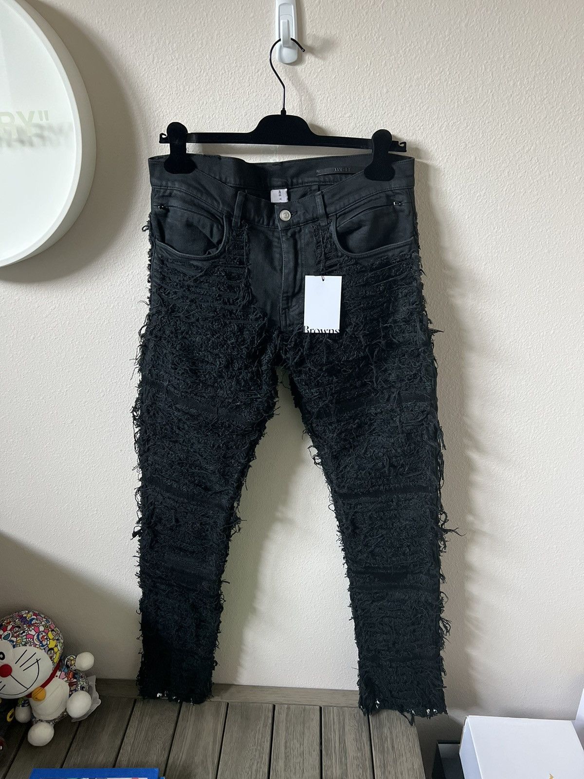1017 ALYX 9SM × Blackmeans 1017 ALYX 9SM Blackmeans Fringed Jeans Size US 32 / EU 48 - 1 Thumbnail