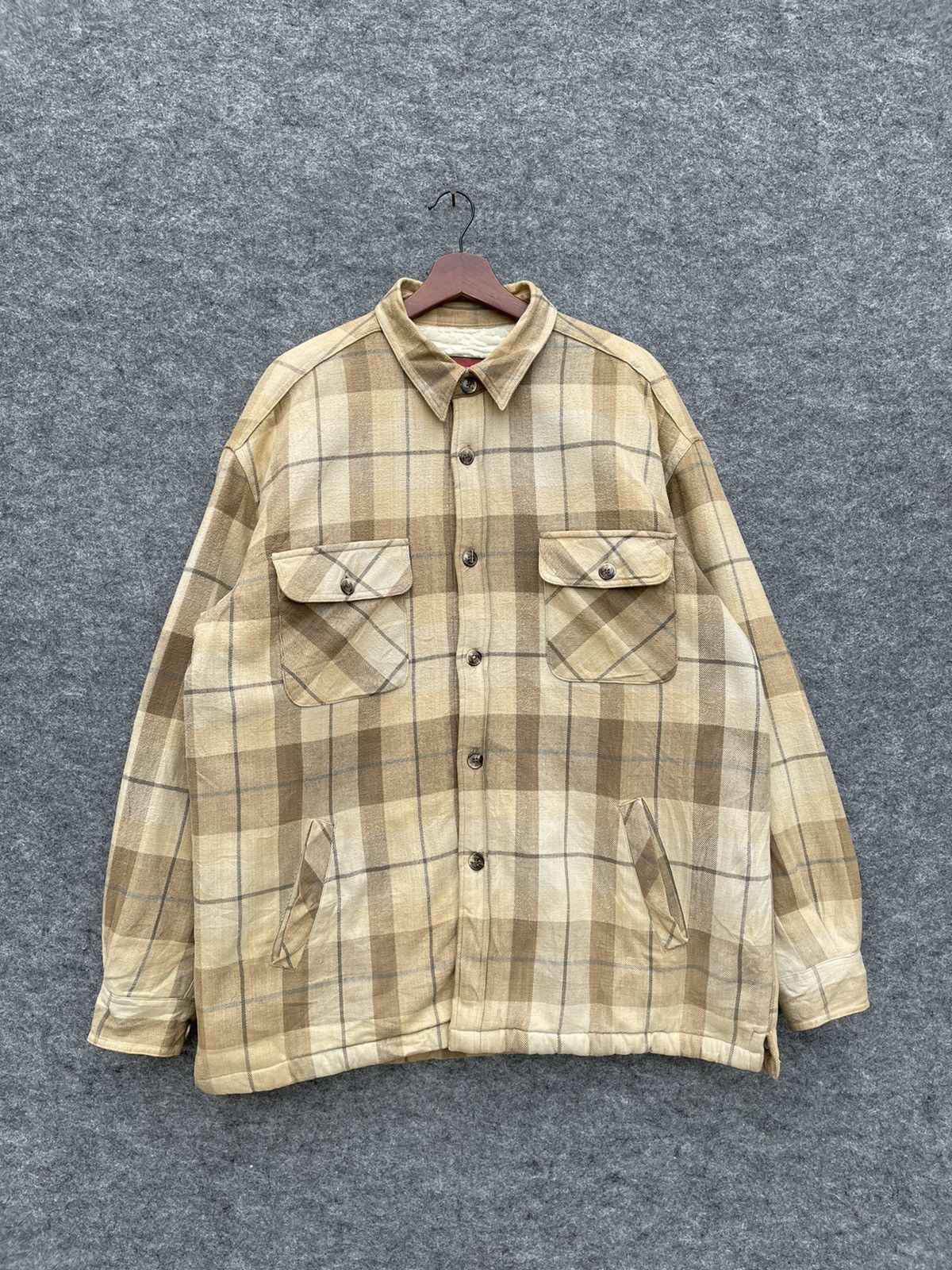 Eton × Flannel × Vintage VINTAGE RALPH ETON SHEARLING FLANNEL JACKET Size US L / EU 52-54 / 3 - 1 Thumbnail