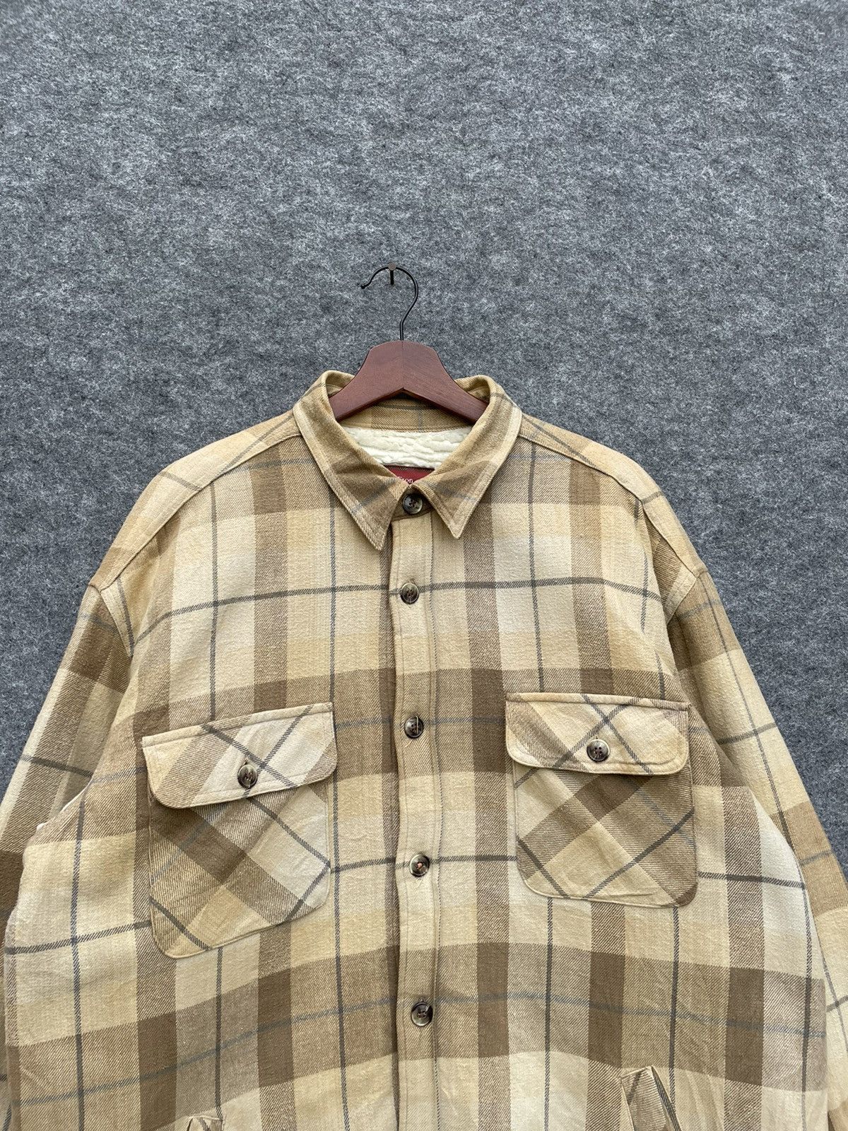 Eton × Flannel × Vintage VINTAGE RALPH ETON SHEARLING FLANNEL JACKET Size US L / EU 52-54 / 3 - 2 Thumbnail