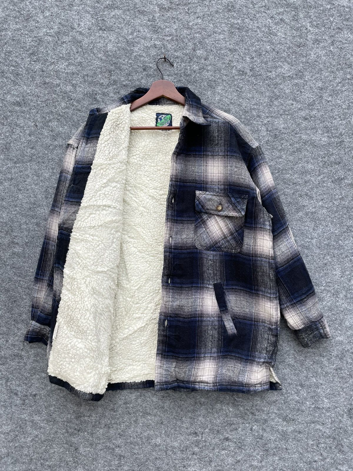 Flannel × Japanese Brand × Vintage VINTAGE ANDLO SHEARLING FLANNEL JACKET Size US M / EU 48-50 / 2 - 5 Thumbnail