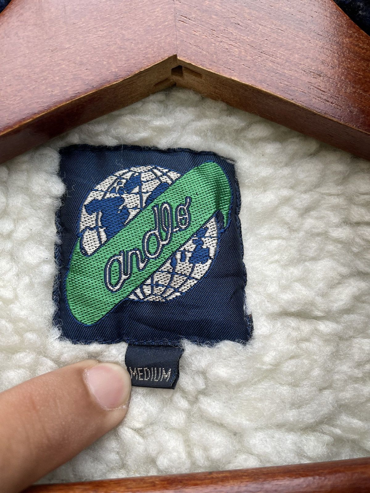 Flannel × Japanese Brand × Vintage VINTAGE ANDLO SHEARLING FLANNEL JACKET Size US M / EU 48-50 / 2 - 7 Thumbnail