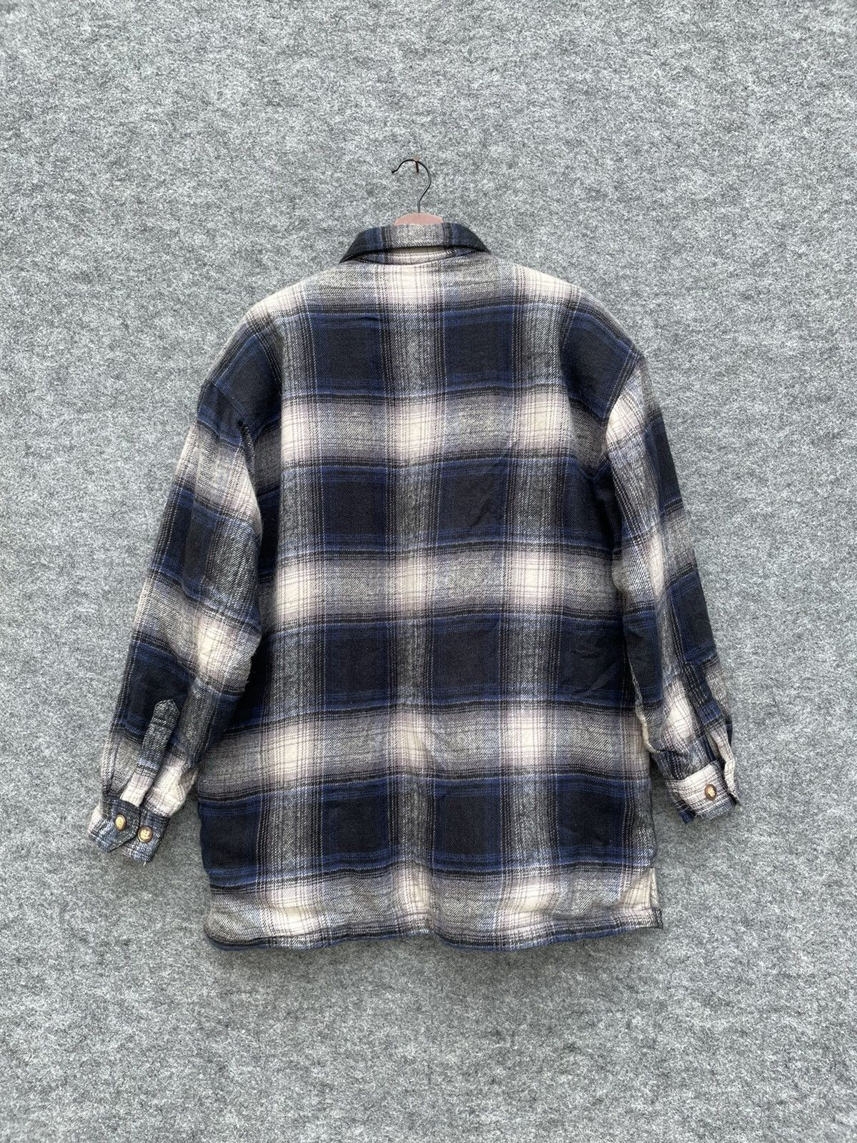 Flannel × Japanese Brand × Vintage VINTAGE ANDLO SHEARLING FLANNEL JACKET Size US M / EU 48-50 / 2 - 3 Thumbnail