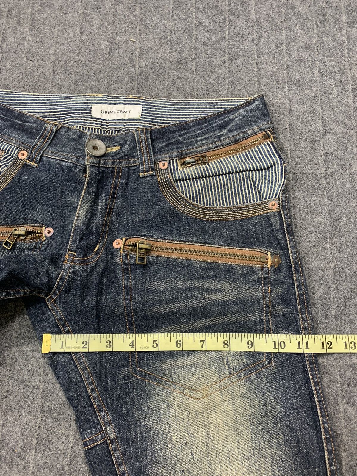 Japanese Brand Urban Craft Tactical Bondage Jeans Denim Bush Pants Size US 31 - 11 Thumbnail