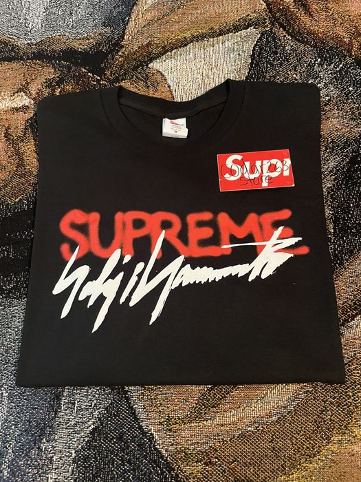 Supreme *Relisted* Yohji Yamamoto Logo Tee Supreme Black Medium ...