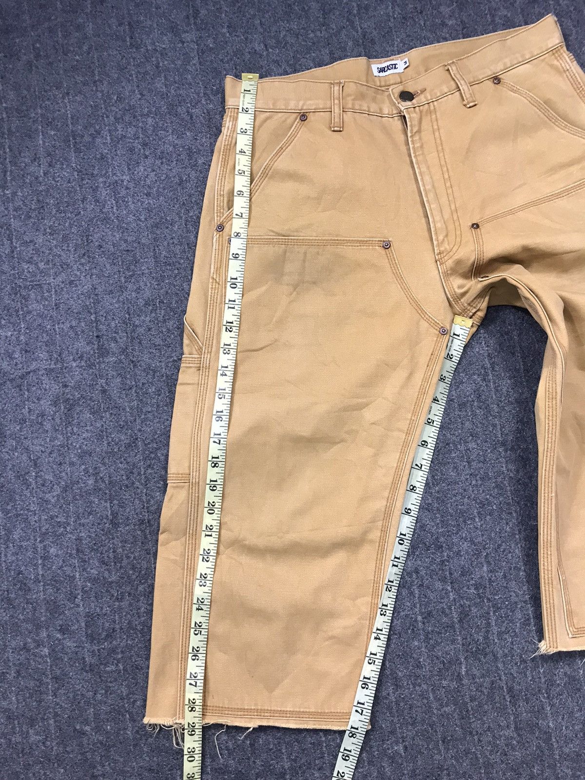 Japanese Brand Sarcastic Double Knee Short Pants Workwear Carpenter Cargo Size US 32 / EU 48 - 13 Thumbnail