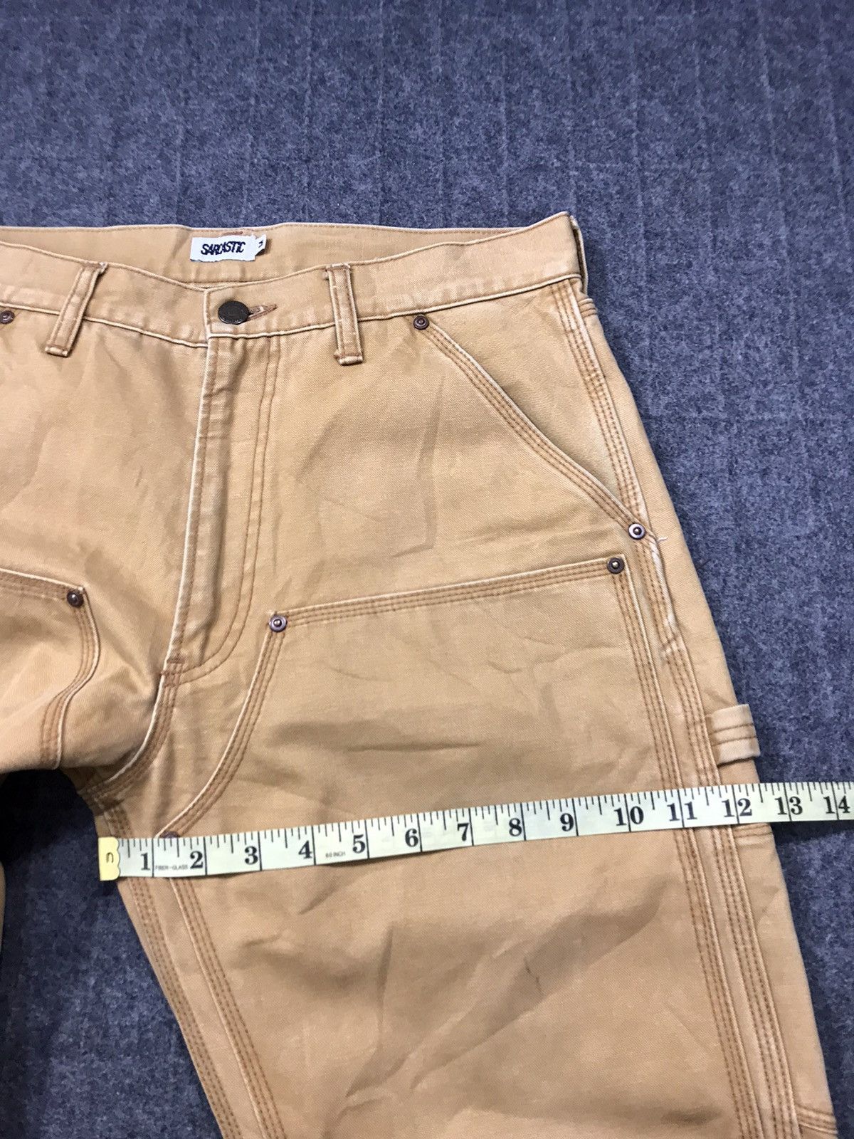 Japanese Brand Sarcastic Double Knee Short Pants Workwear Carpenter Cargo Size US 32 / EU 48 - 14 Thumbnail