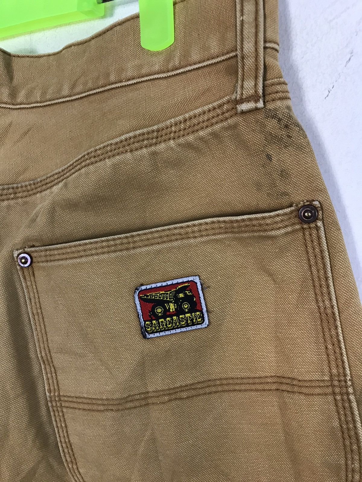 Japanese Brand Sarcastic Double Knee Short Pants Workwear Carpenter Cargo Size US 32 / EU 48 - 7 Thumbnail