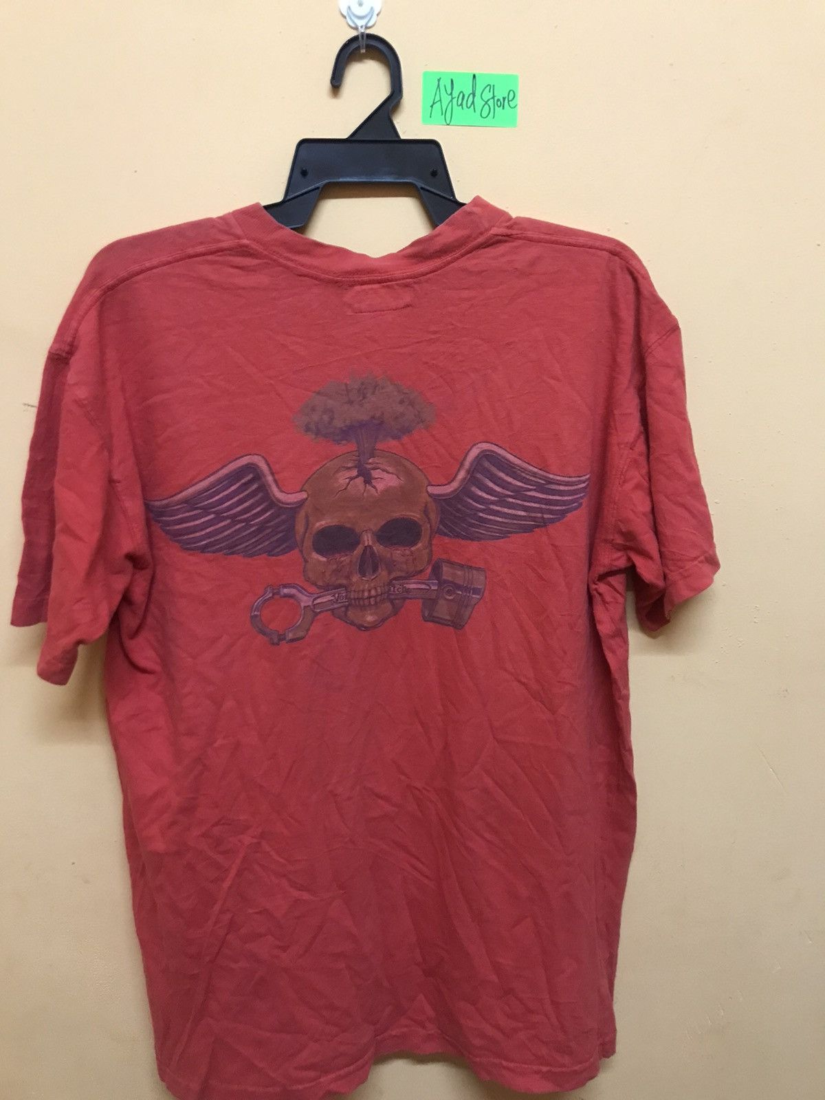 Vintage × Von Dutch ‼️VTG VON DUTCH 90s PISTON AND SKULL Size US XL / EU 56 / 4 - 1 Thumbnail
