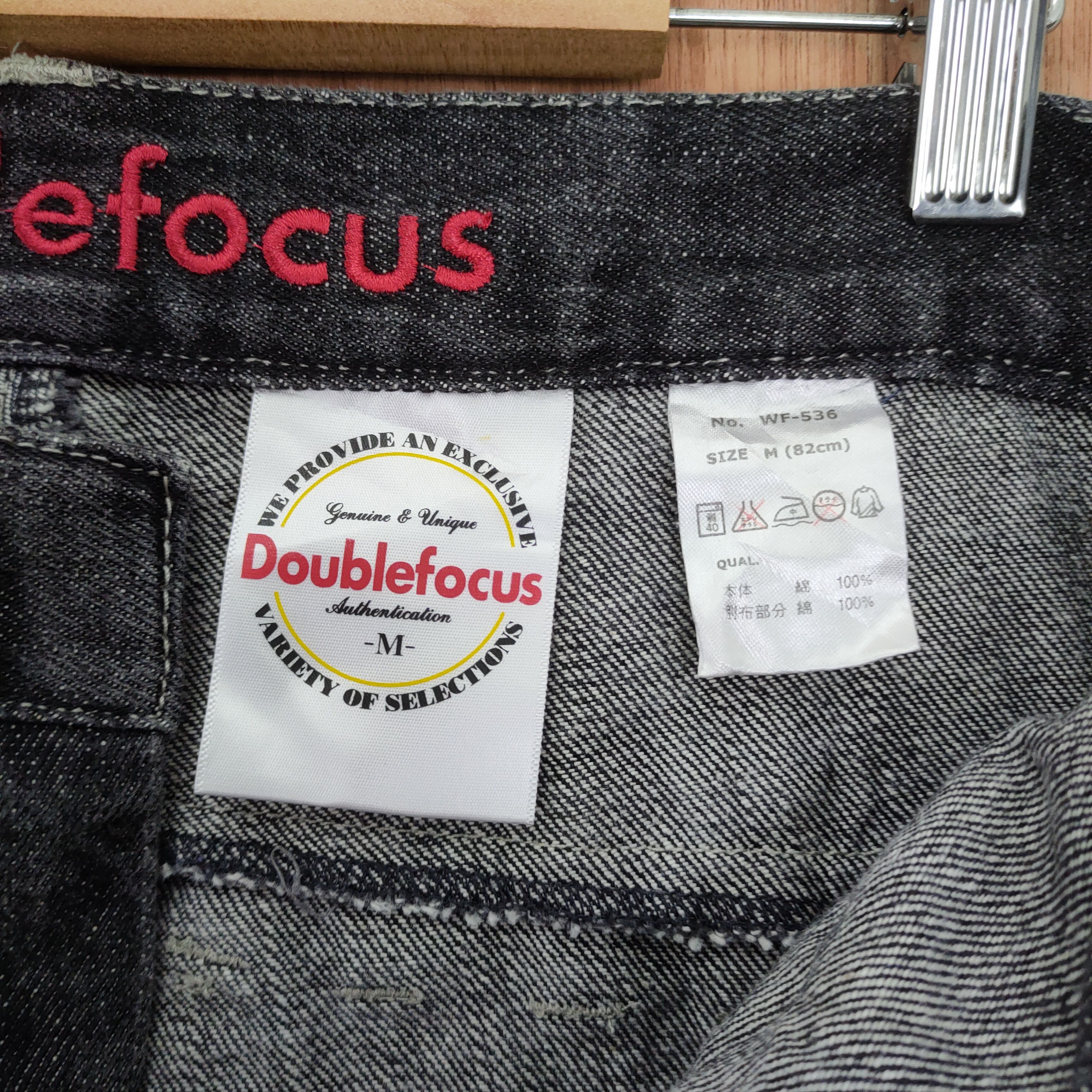 Japanese Brand DOUBLE FOCUS DOUBLE WAIST BLACK DENIM JEANS PANTS Size US 30 / EU 46 - 12 Thumbnail