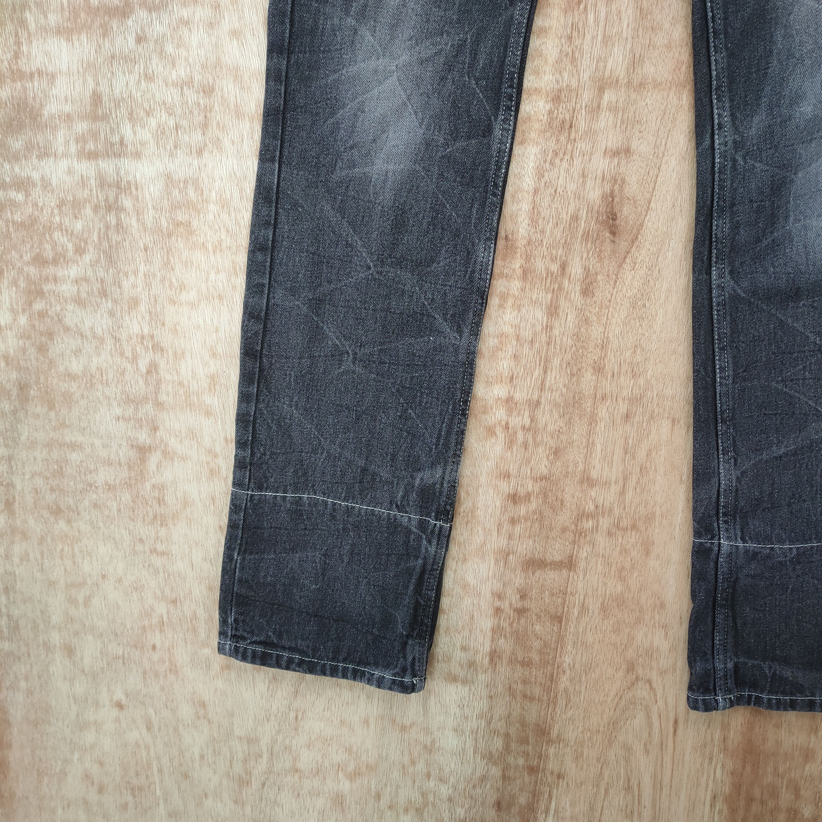 Japanese Brand DOUBLE FOCUS DOUBLE WAIST BLACK DENIM JEANS PANTS Size US 30 / EU 46 - 11 Thumbnail