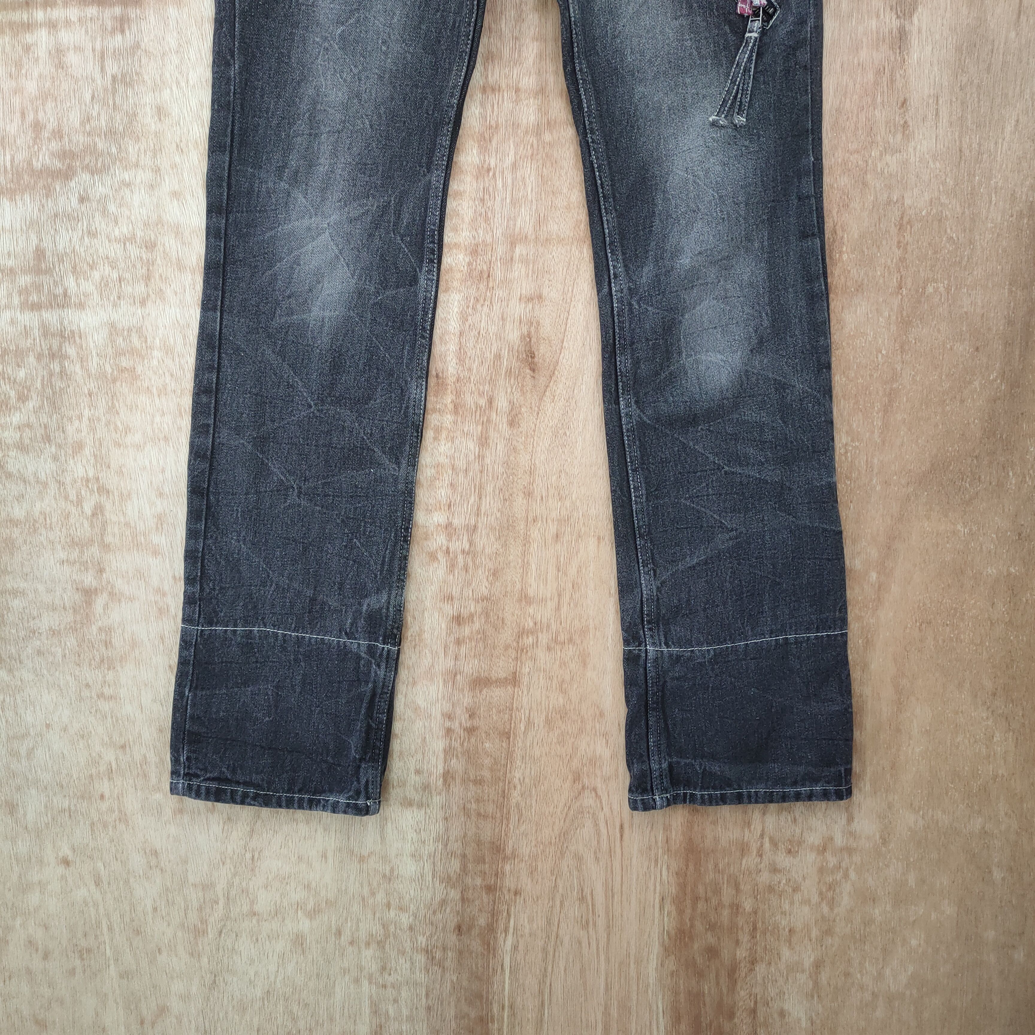 Japanese Brand DOUBLE FOCUS DOUBLE WAIST BLACK DENIM JEANS PANTS Size US 30 / EU 46 - 4 Thumbnail