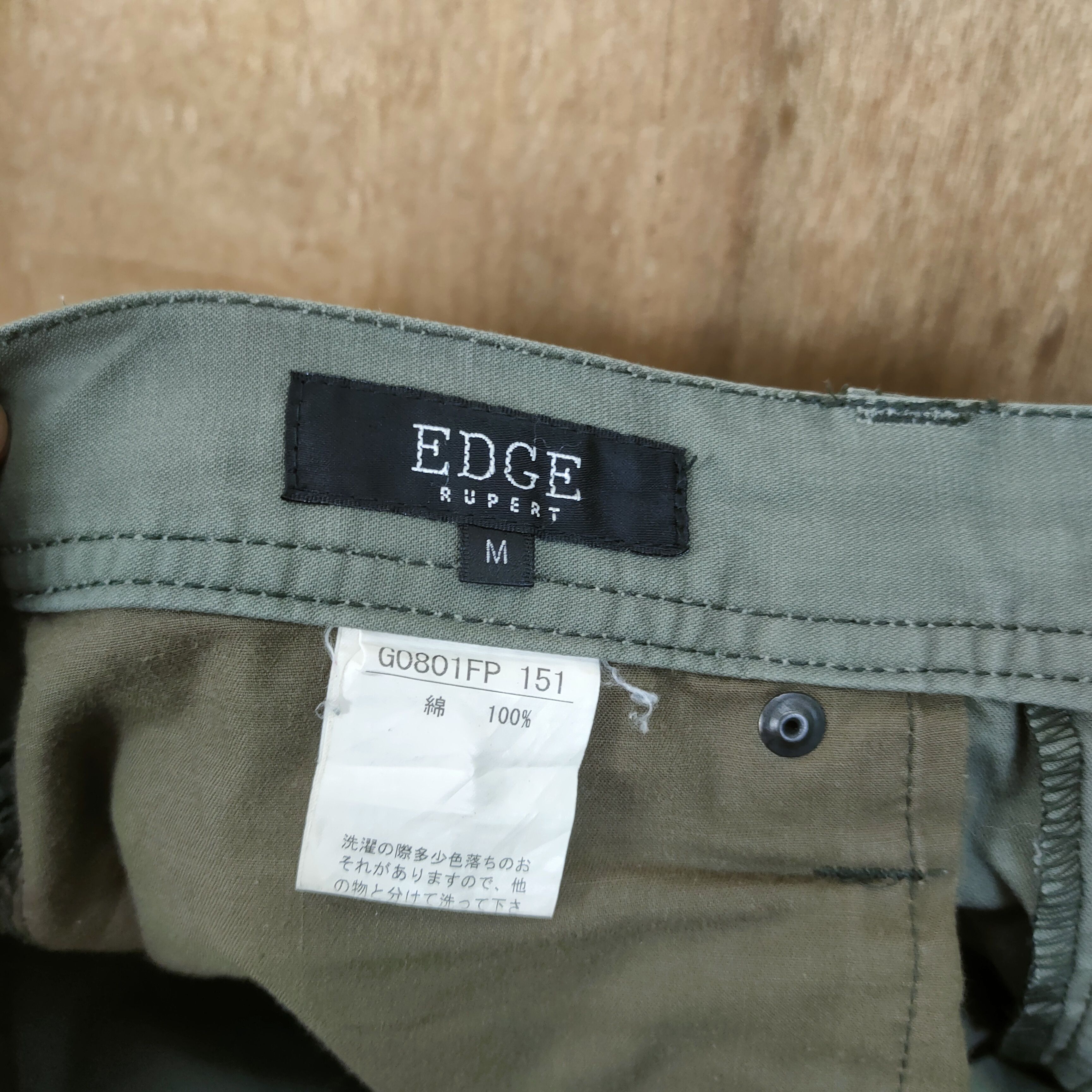 Japanese Brand VINTAGE EGDE FADED FLARE CARGO PANTS Size US 31 - 10 Thumbnail