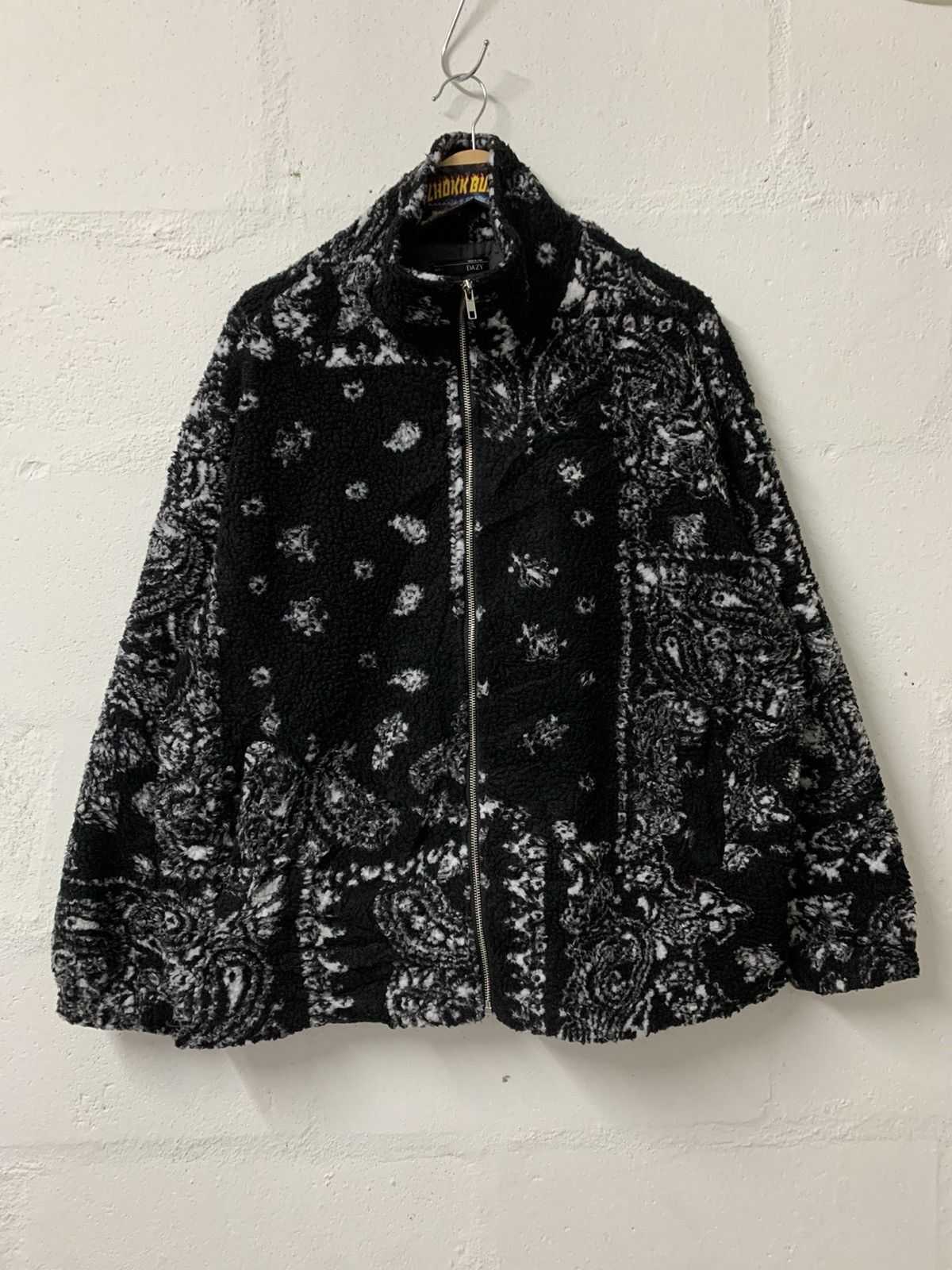 Japanese Brand Fleece Bandana Paisley Printed jacket Size US L / EU 52-54 / 3 - 1 Thumbnail