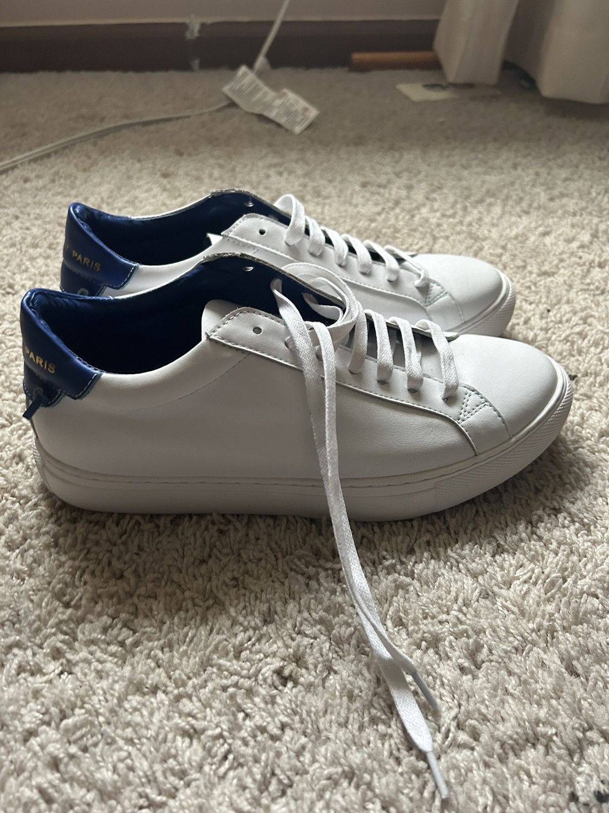 Given by Paris Mens White and Blue Shoes