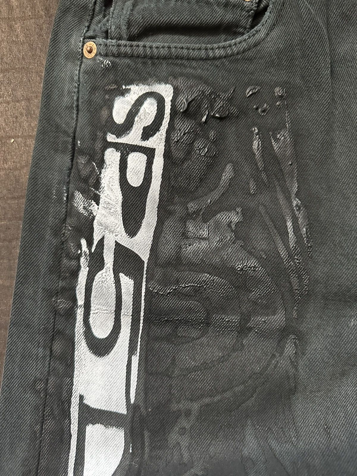 Sp5der × Young Thug Young Thug X Spider Worldwide X Levi’s Vintage Denim SZ 34 Size US 34 / EU 50 - 6 Thumbnail