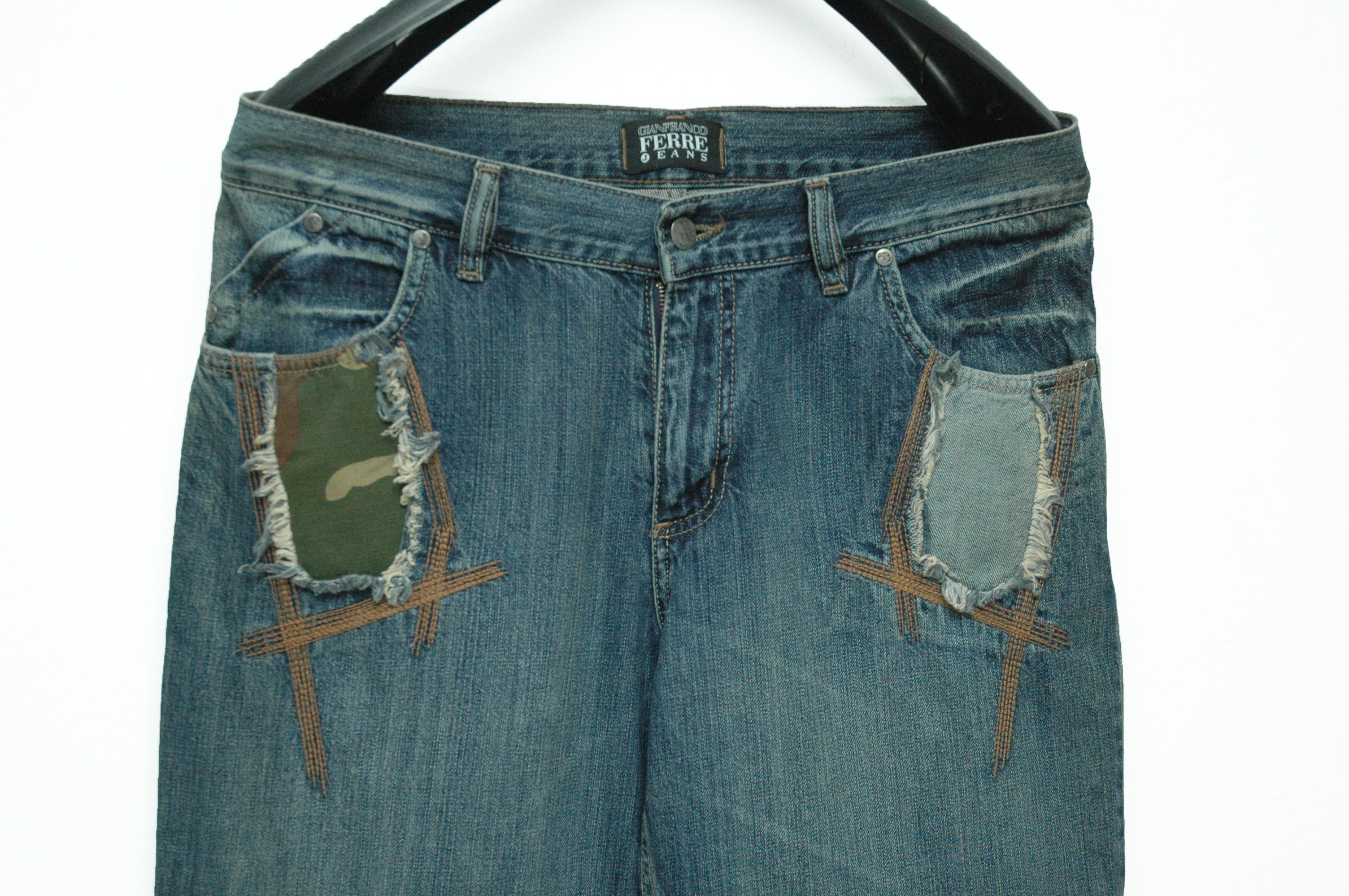 Gianfranco Ferre NWT Vintage Gianfranco Ferre Patchwork Jeans Size US 34 / EU 50 - 3 Thumbnail