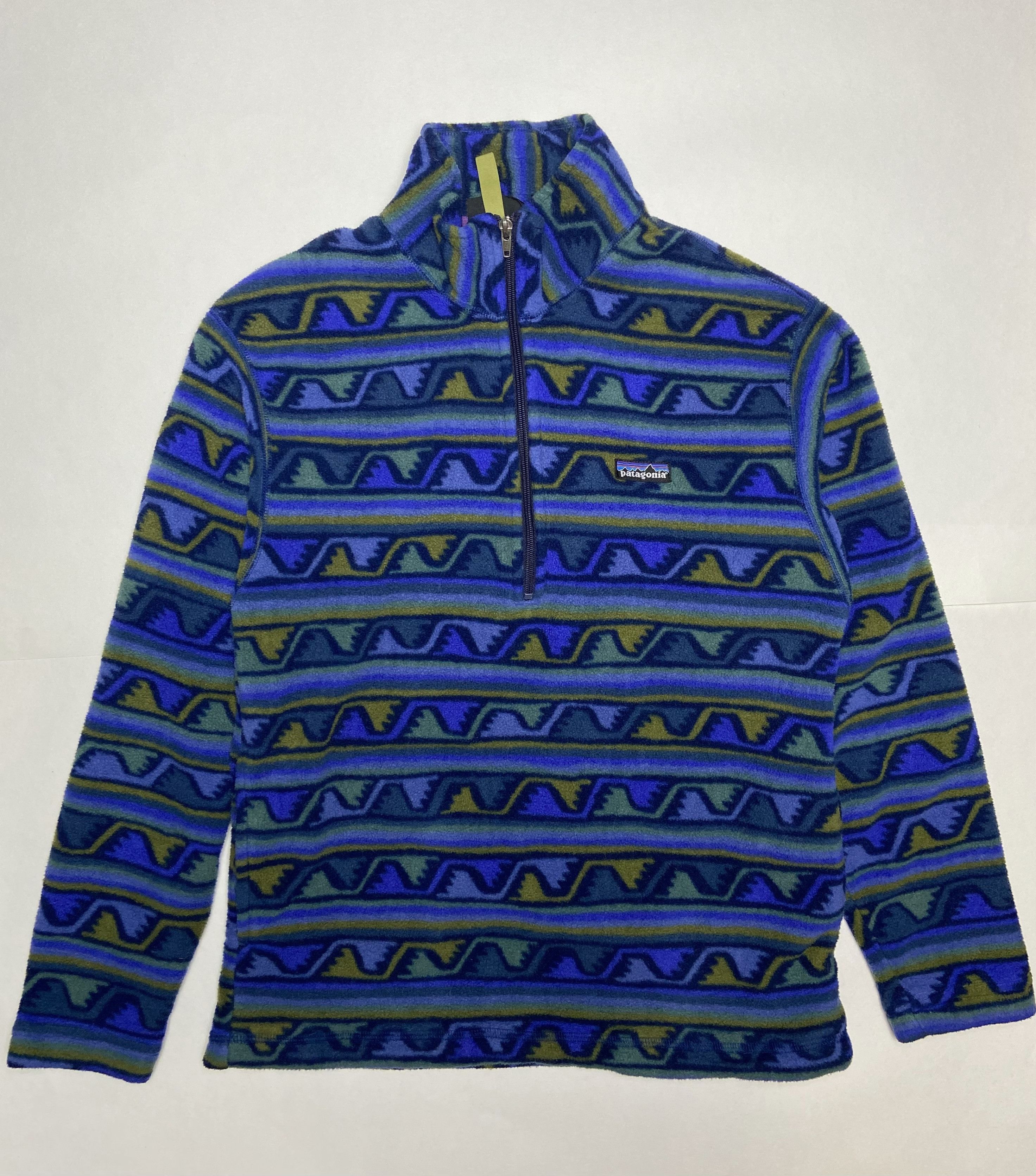VTG 90s 'PATAGONIA' BROWN TEXTURED TEDDY PULL-OVER WOOL BLEND FLEECE XS