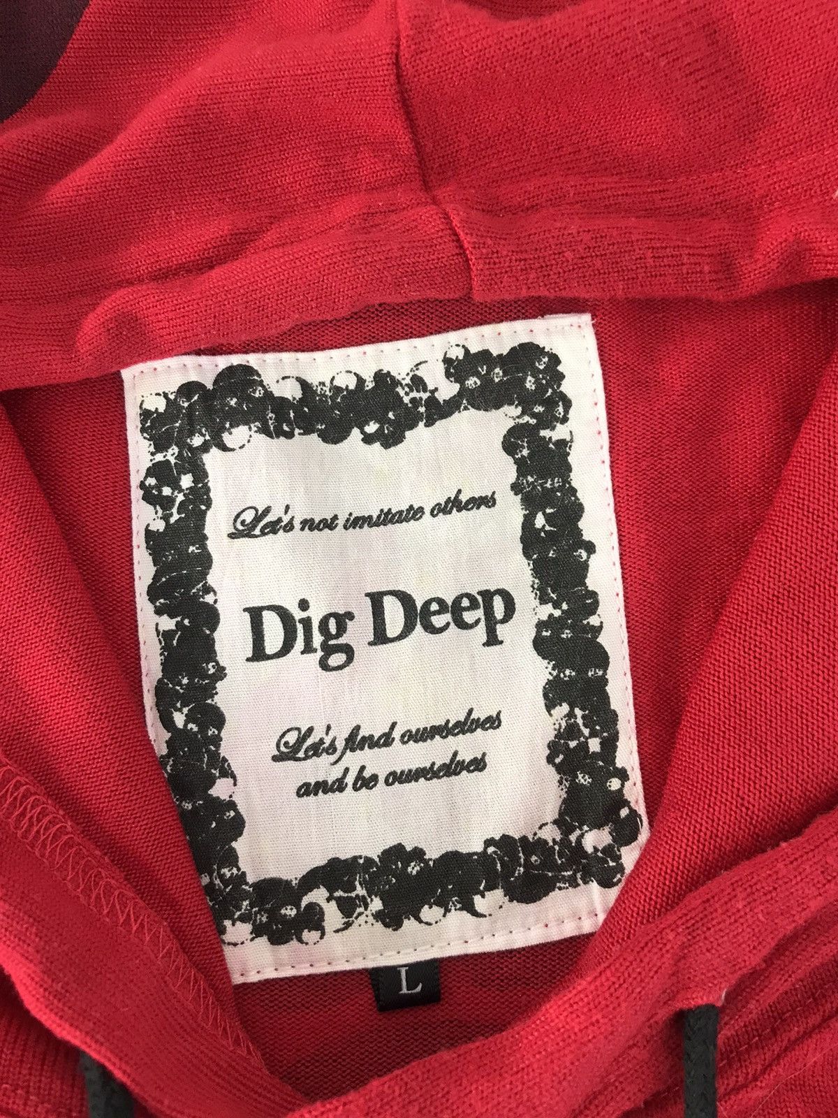 Japanese Brand × Vintage Dig Deep Rib Bone Skull Graphic Screen Baggy Hoodies Size US L / EU 52-54 / 3 - 4 Thumbnail