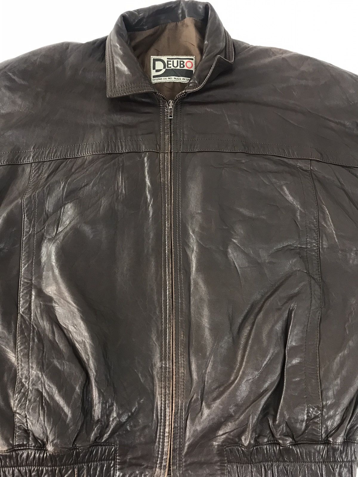 Genuine Leather Deubo Made In Spain Bomber Leather Jacket Quilted Inner Size US L / EU 52-54 / 3 - 2 Thumbnail