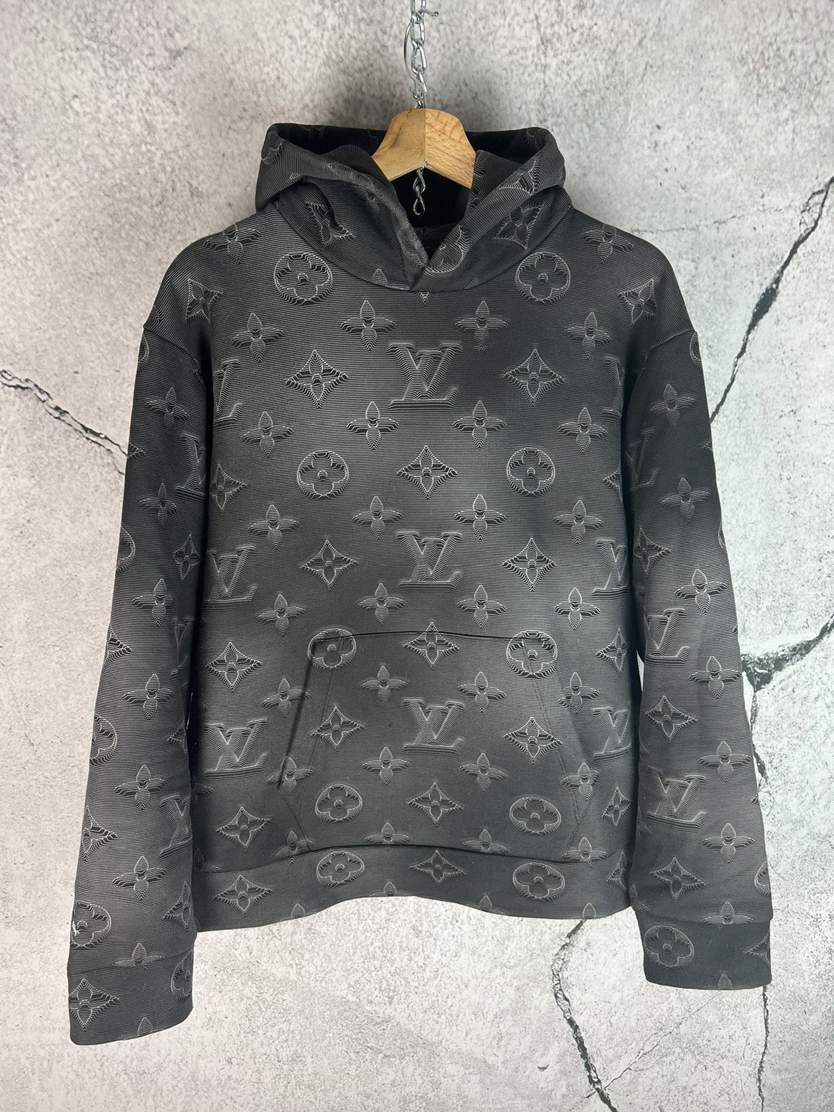 Louis Vuitton Louis Vuitton “2054” 3D Monochrome Logo Hoodie Virgil ...