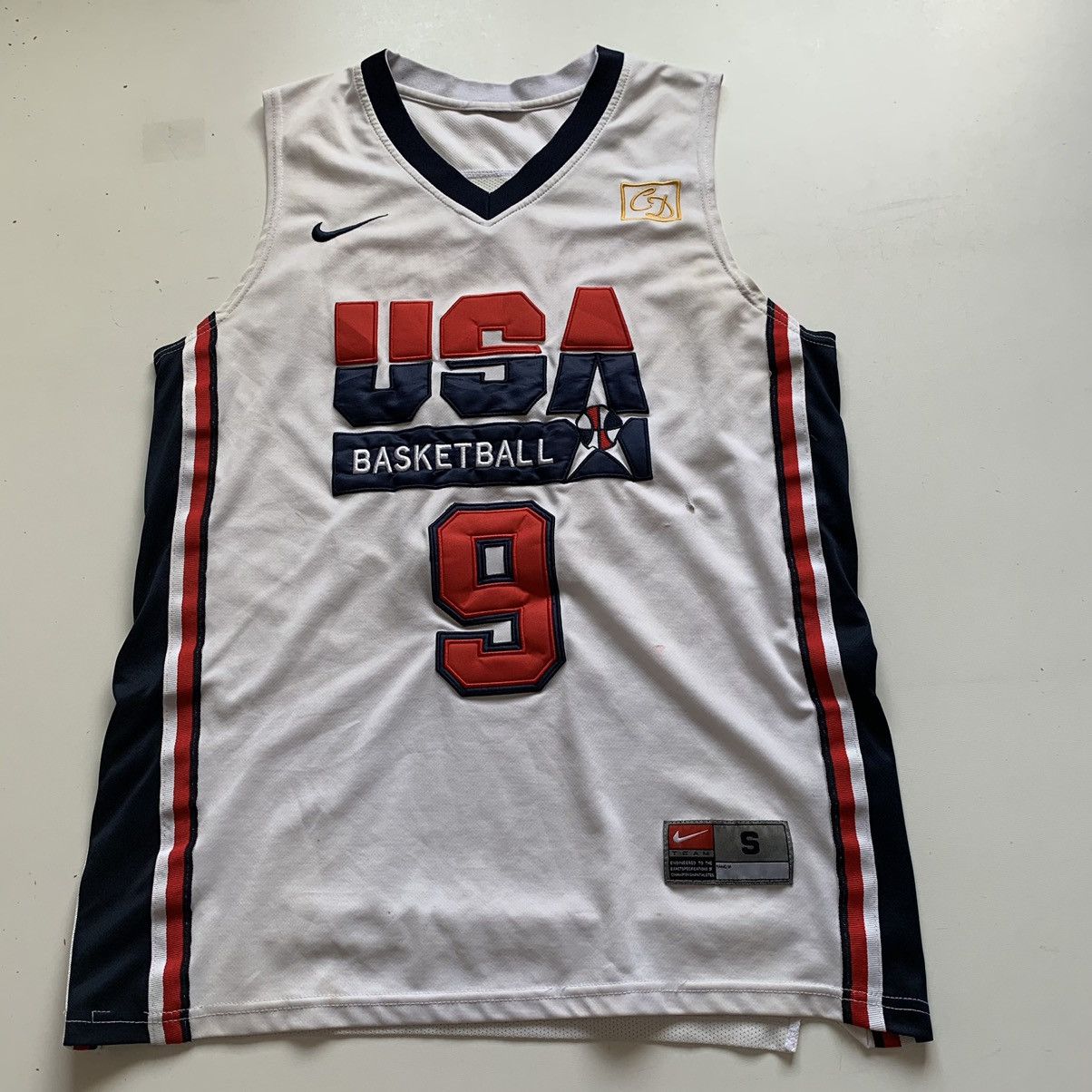 Nike × Vintage Vintage 90s Nike Embroidered Michael Jordan USA Jersey Small Size US S / EU 44-46 / 1 - 1 Thumbnail