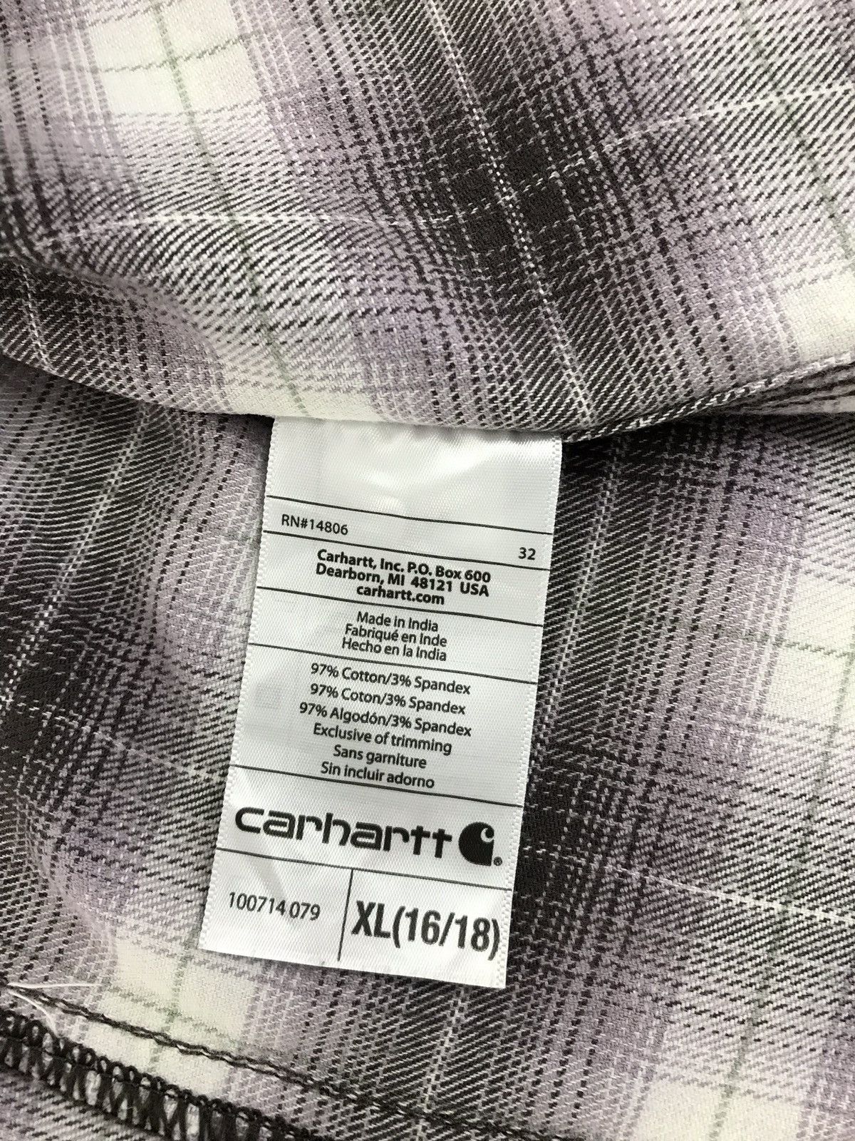 Carhartt × Flannel Carhartt Double Pocket Shirt Plaid Shadow Check Size US XL / EU 56 / 4 - 9 Thumbnail