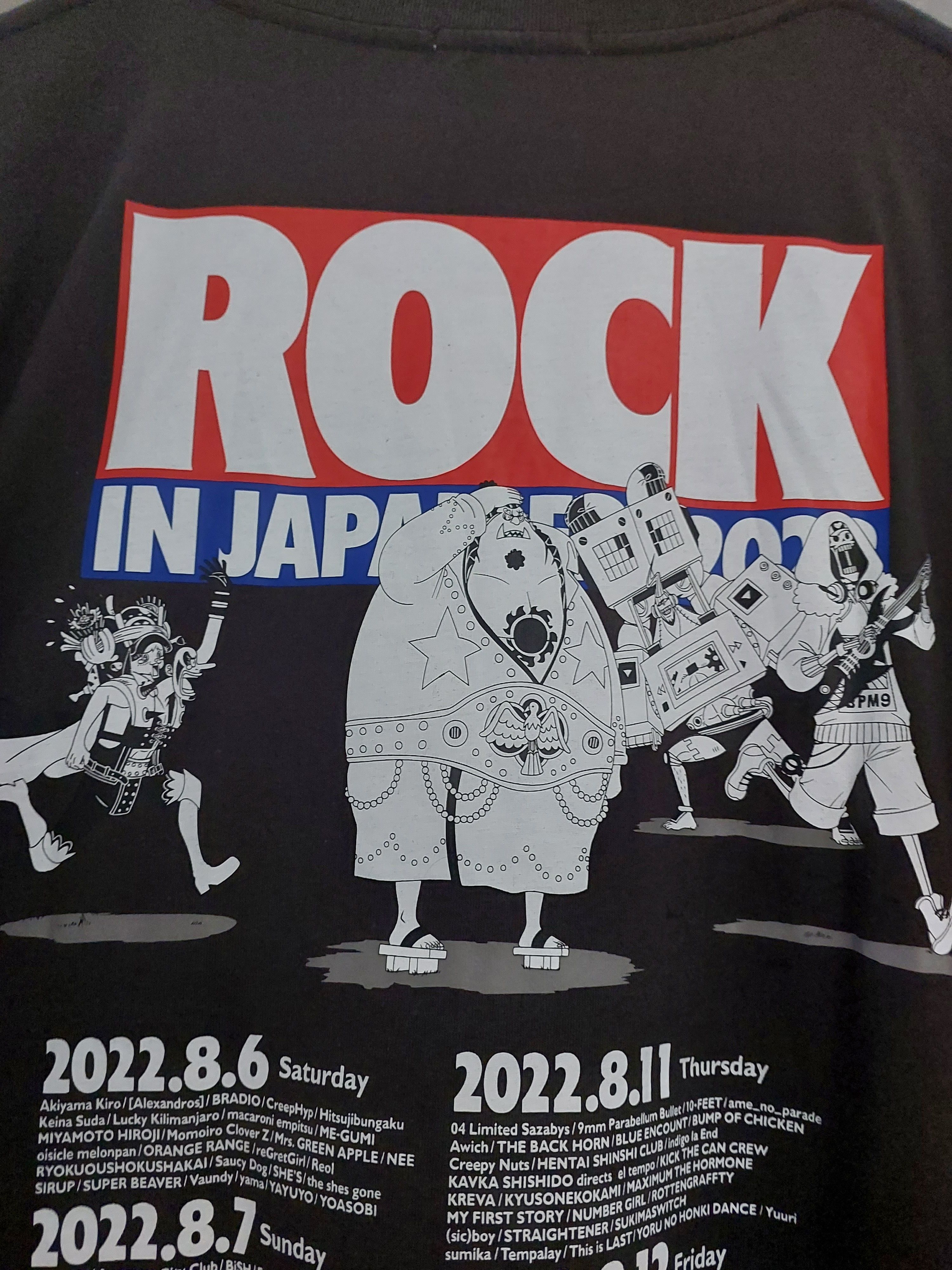 Anime ONE PIECE ANIME X ROCK IN JAPAN FEST 2022 T-SHIRT Size US XL / EU 56 / 4 - 12 Thumbnail