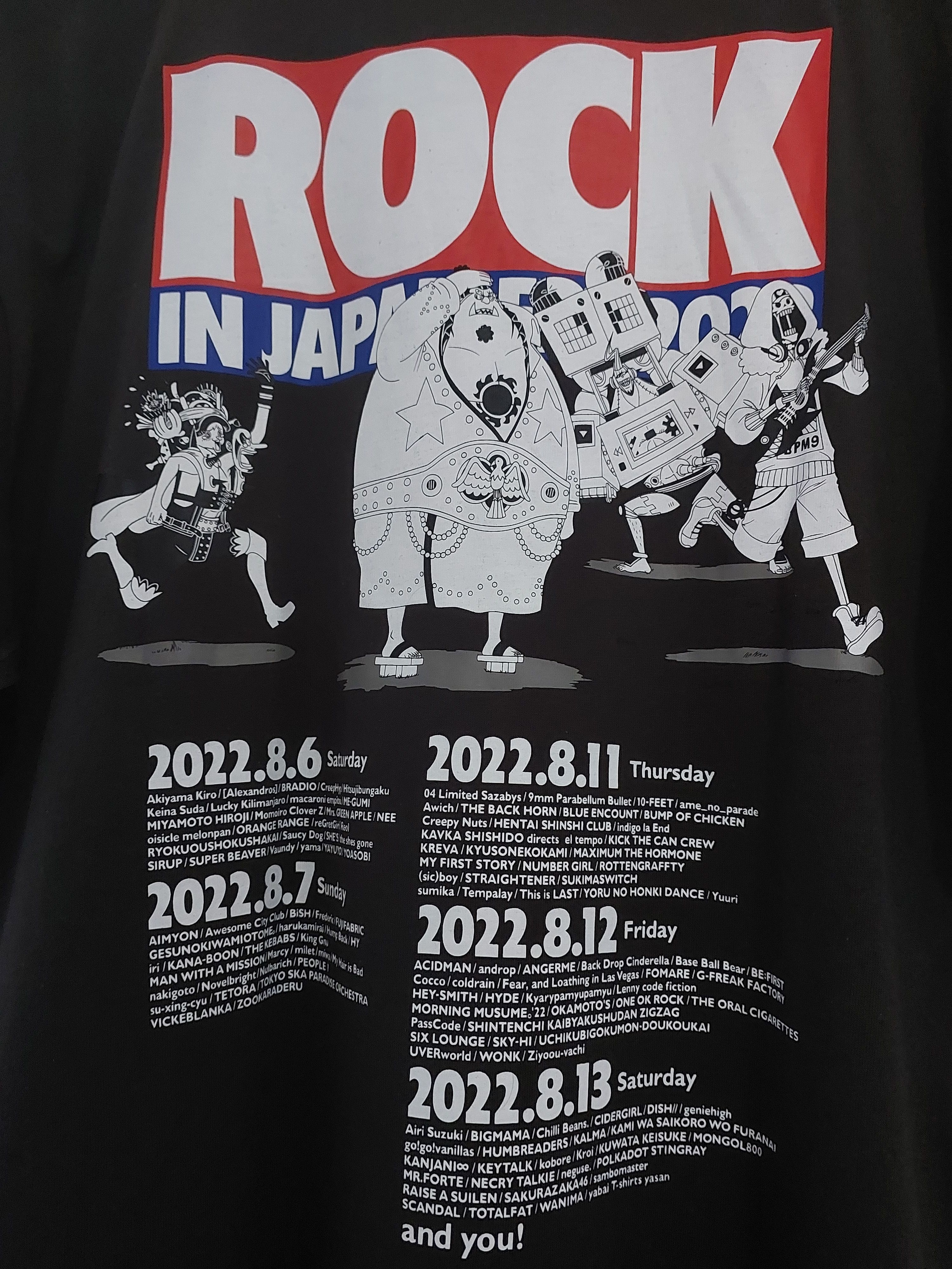 Anime ONE PIECE ANIME X ROCK IN JAPAN FEST 2022 T-SHIRT Size US XL / EU 56 / 4 - 15 Thumbnail
