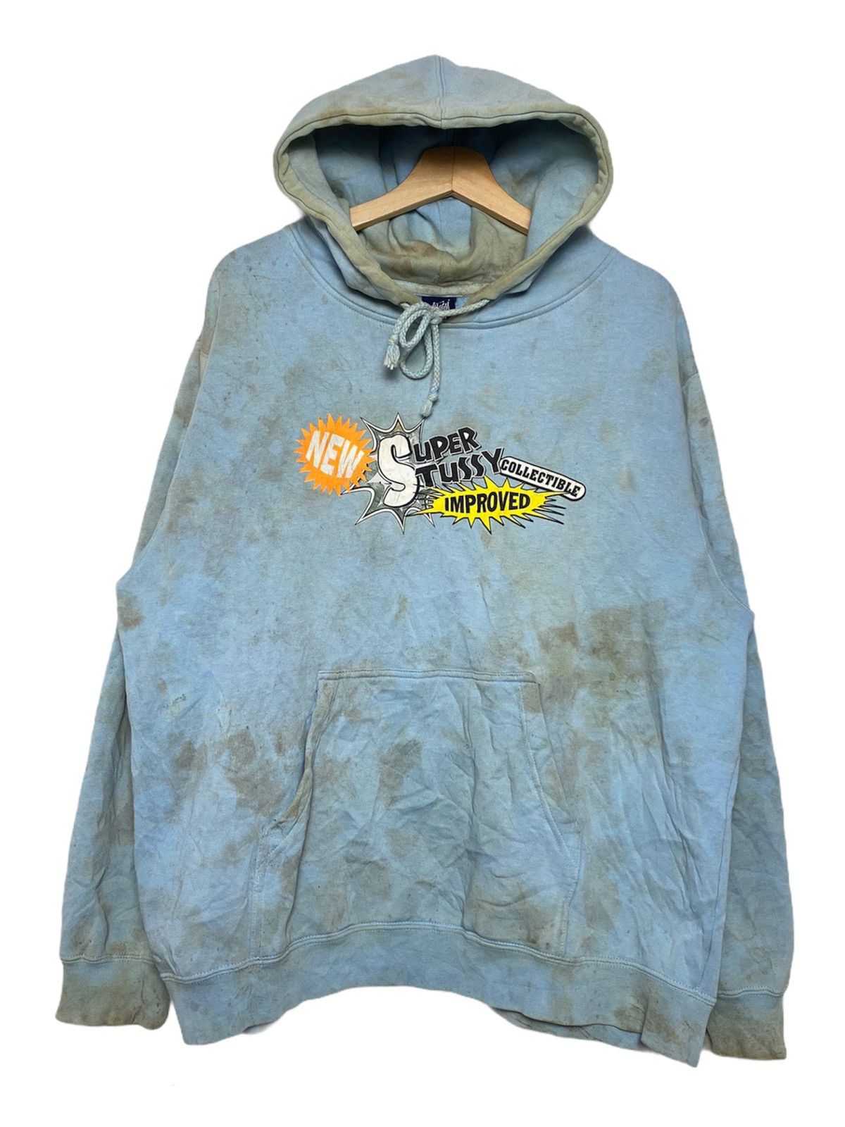 Stussy Vintage Stussy Big Logo Stained Distressed Hoodies Size US L / EU 52-54 / 3 - 2 Thumbnail