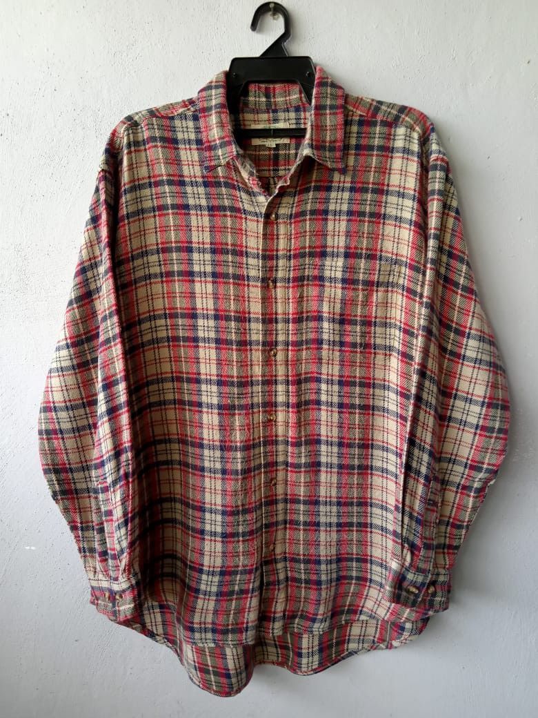 Flannel Vintage Wool Plaid Grunge Flannel Size US L / EU 52-54 / 3 - 1 Thumbnail