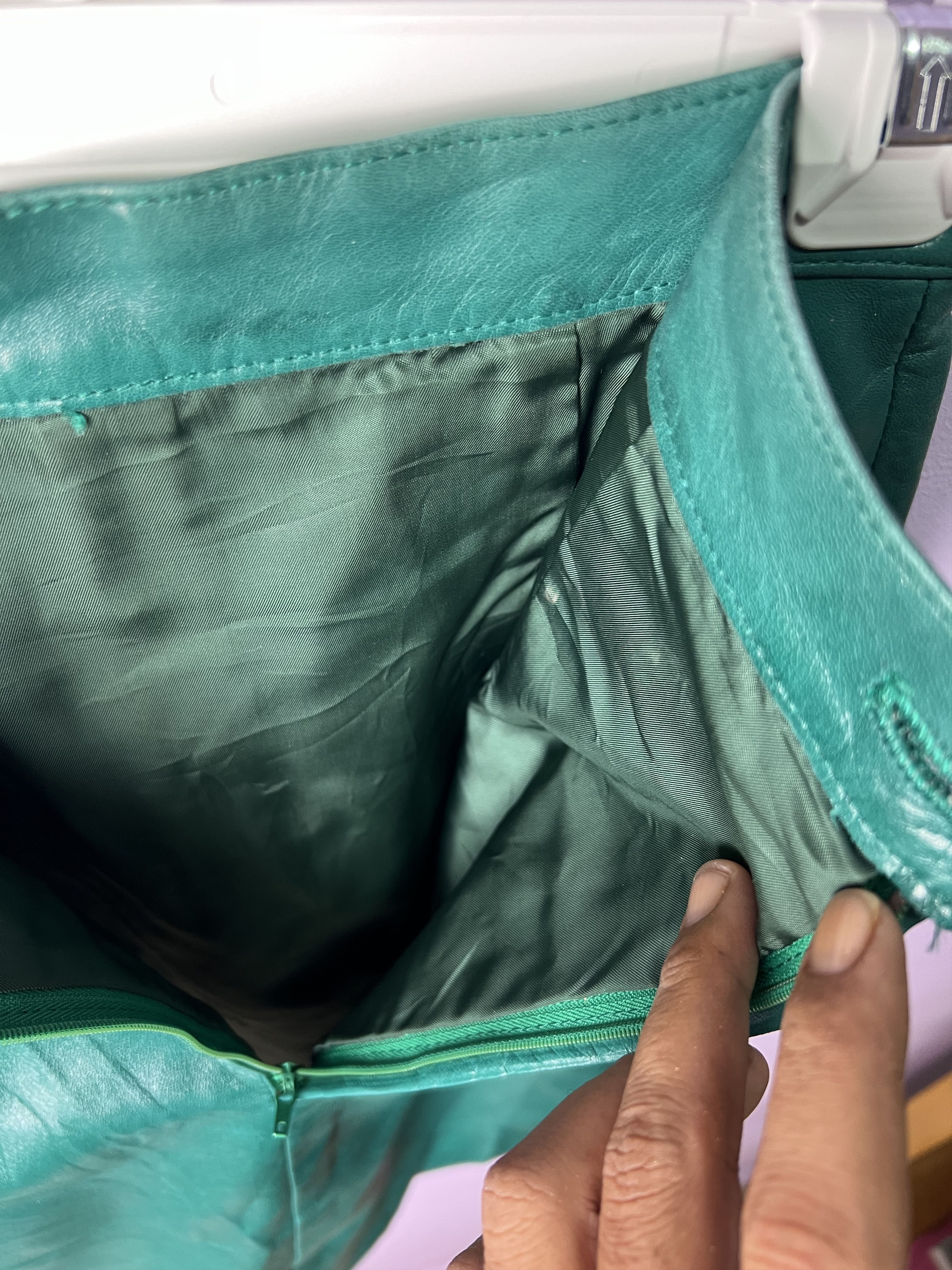 Leather 🔥Cizenne Sheep Skin Skirts Size 26" / US 2 / IT 38 - 10 Thumbnail