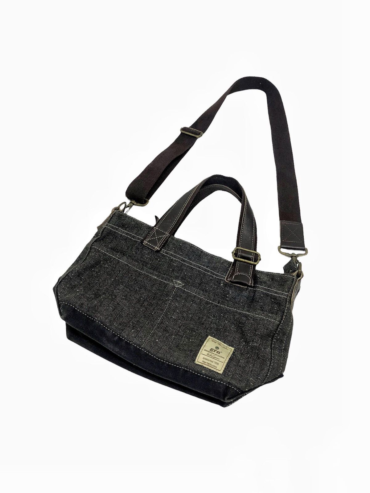 GRN × Japanese Brand GRN Tokyo two way tweed cotton Medium slim bag Size ONE SIZE - 13 Thumbnail