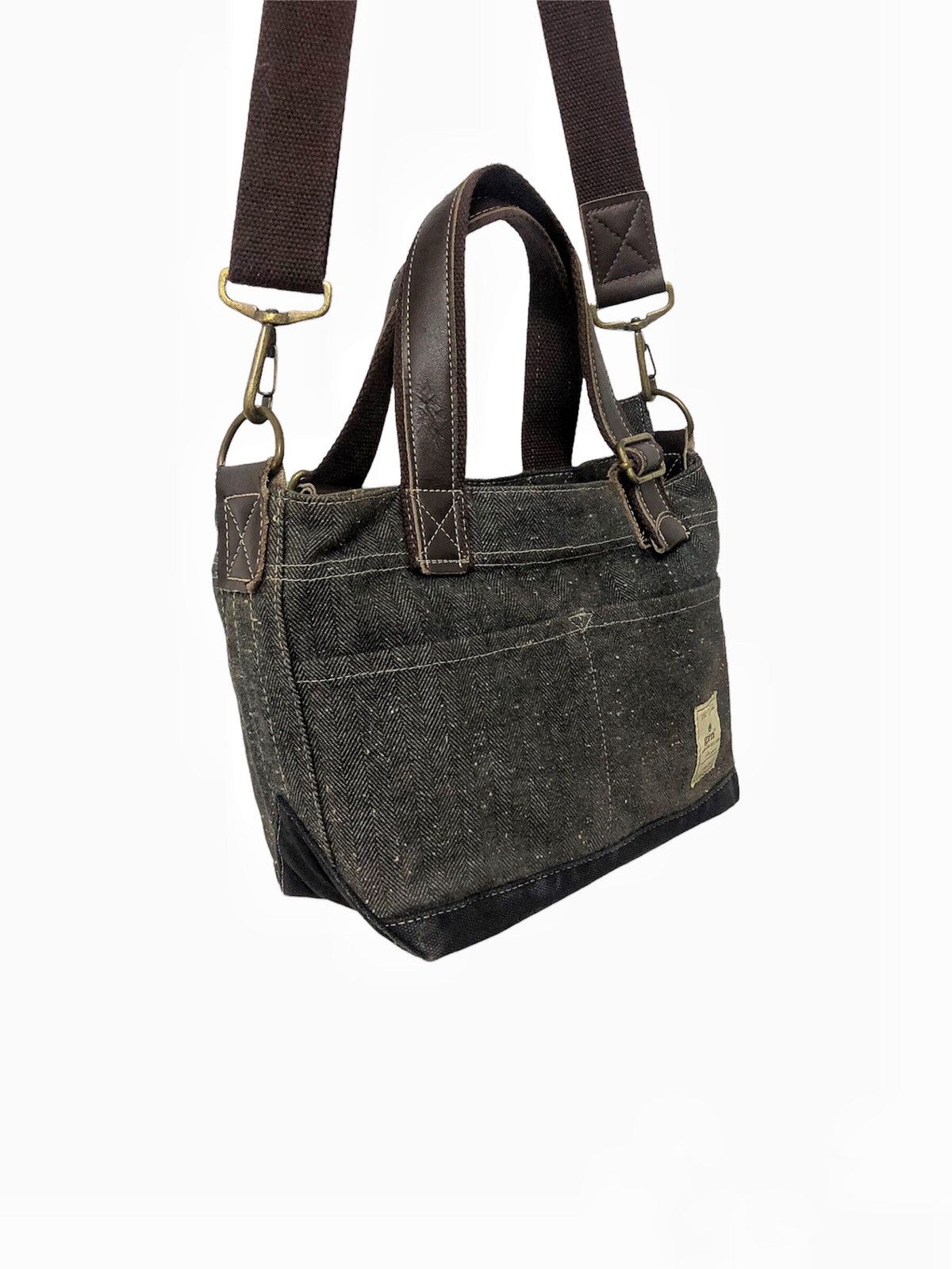 GRN × Japanese Brand GRN Tokyo two way tweed cotton Medium slim bag Size ONE SIZE - 4 Thumbnail