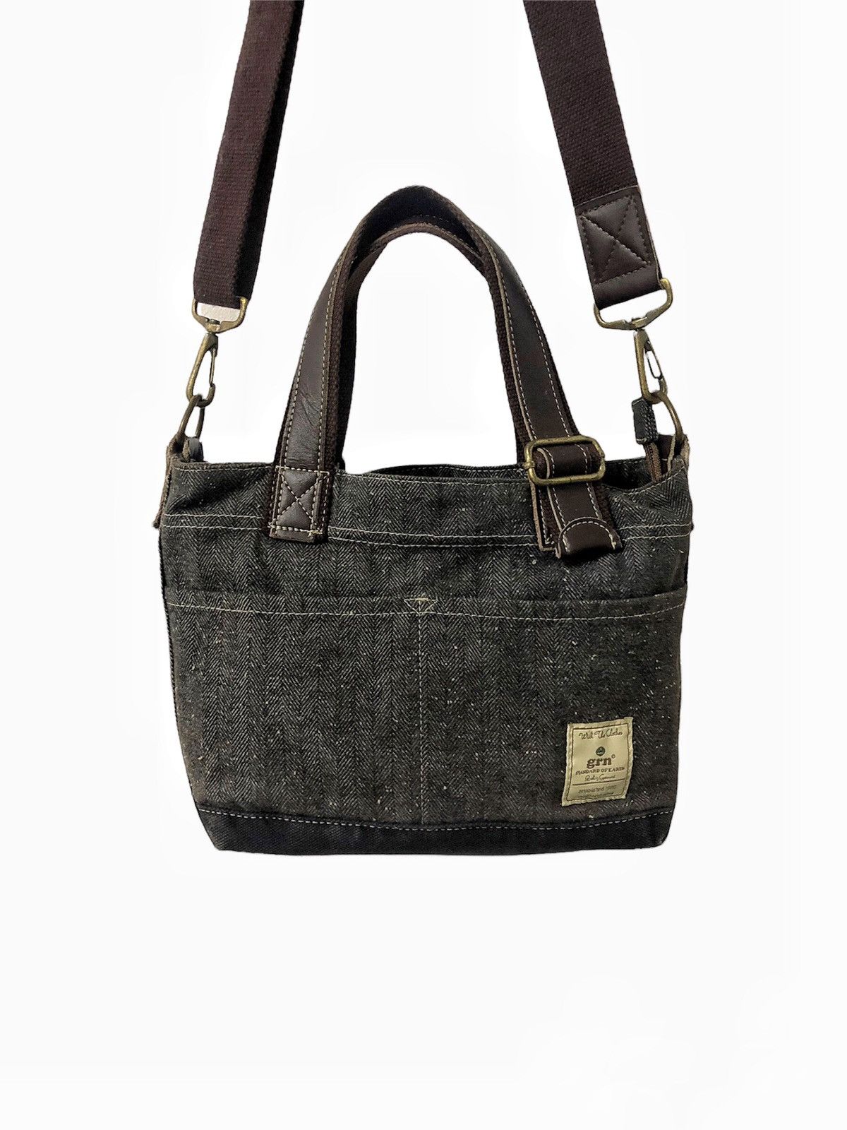 GRN × Japanese Brand GRN Tokyo two way tweed cotton Medium slim bag Size ONE SIZE - 2 Thumbnail