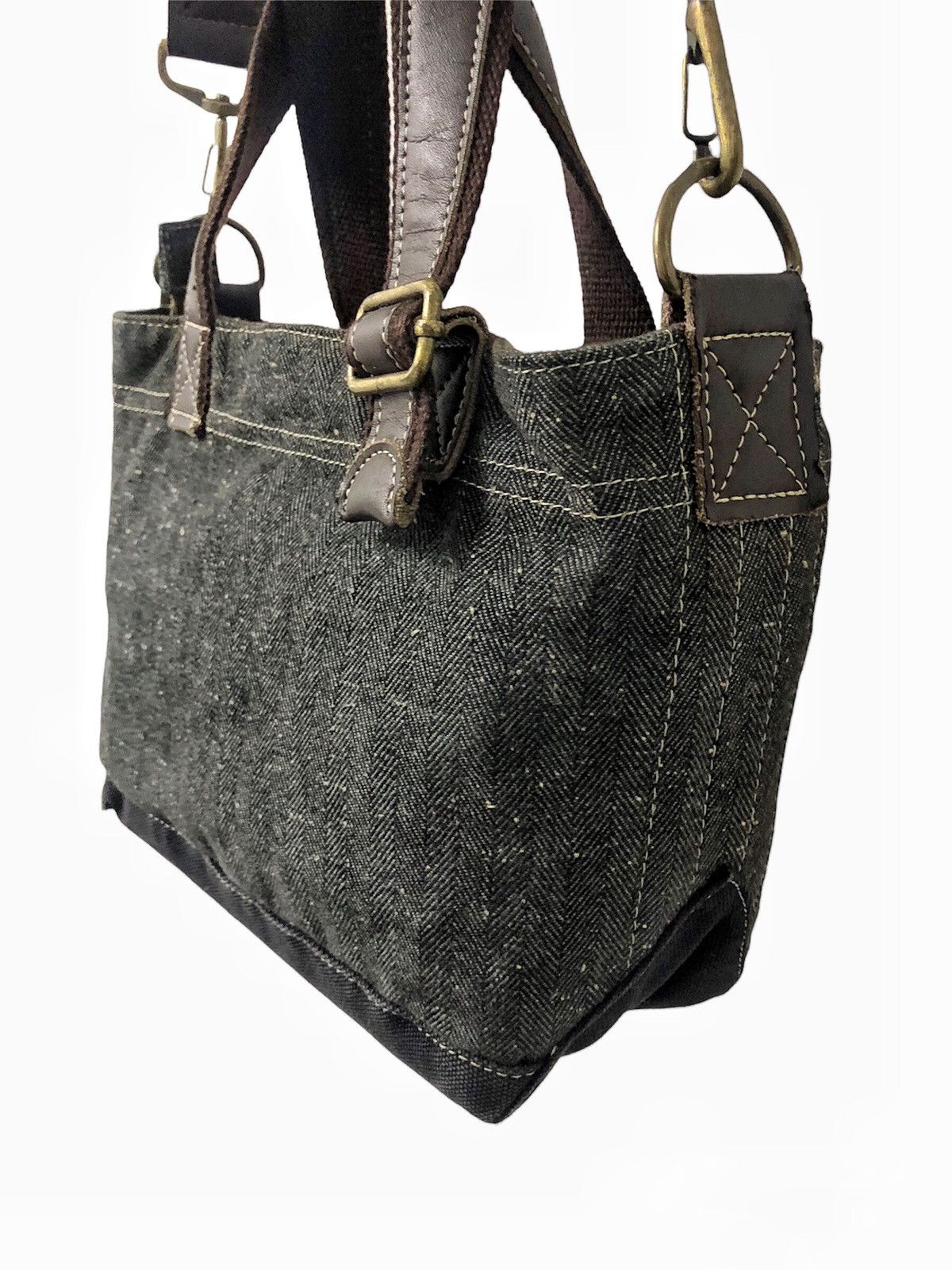 GRN × Japanese Brand GRN Tokyo two way tweed cotton Medium slim bag Size ONE SIZE - 8 Thumbnail