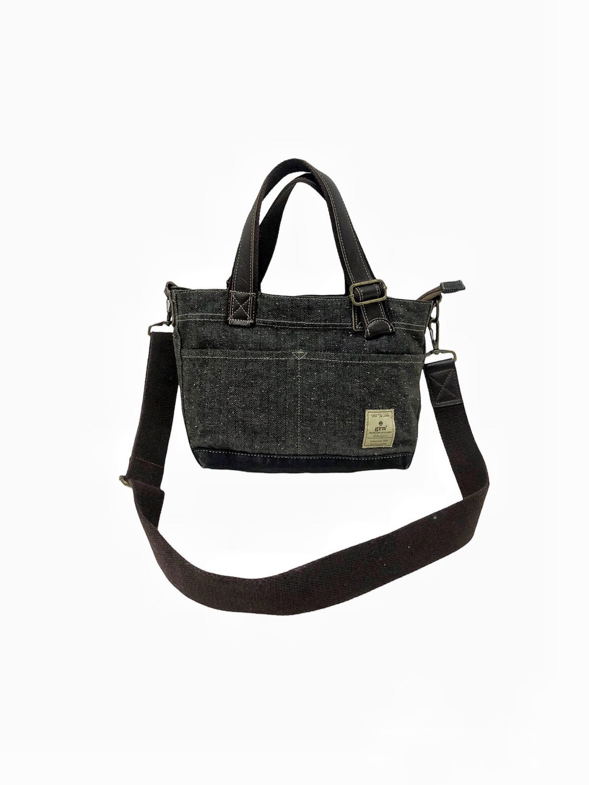 GRN × Japanese Brand GRN Tokyo two way tweed cotton Medium slim bag Size ONE SIZE - 1 Thumbnail