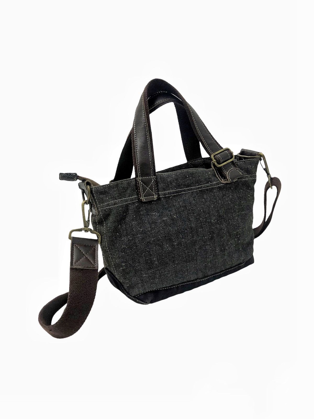 GRN × Japanese Brand GRN Tokyo two way tweed cotton Medium slim bag Size ONE SIZE - 11 Thumbnail