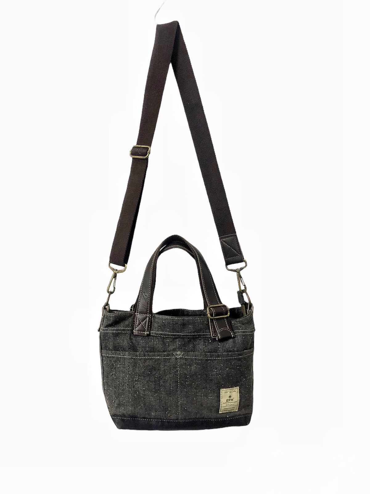 GRN × Japanese Brand GRN Tokyo two way tweed cotton Medium slim bag Size ONE SIZE - 3 Thumbnail