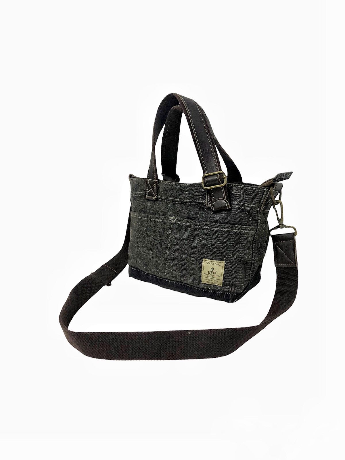 GRN × Japanese Brand GRN Tokyo two way tweed cotton Medium slim bag Size ONE SIZE - 9 Thumbnail