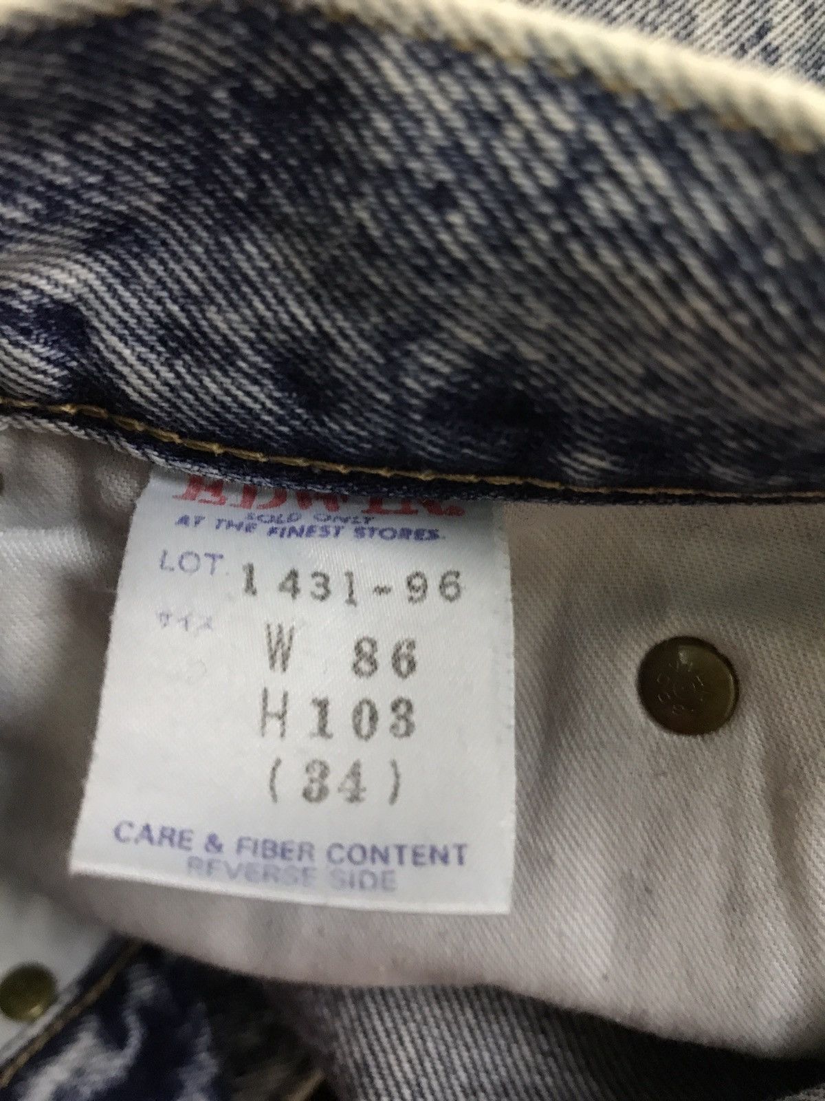 Edwin × Vintage Vintage Edwin Acid Wash High Waist Baggy Jeans Size US 31 - 10 Thumbnail
