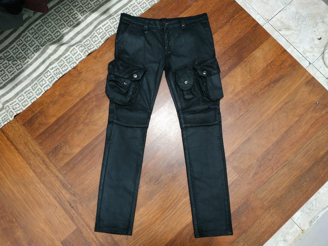 Designer Fit 31 to 32, Glamour Multipocket wax/coated Stretch Pants Size US 31 - 1 Thumbnail