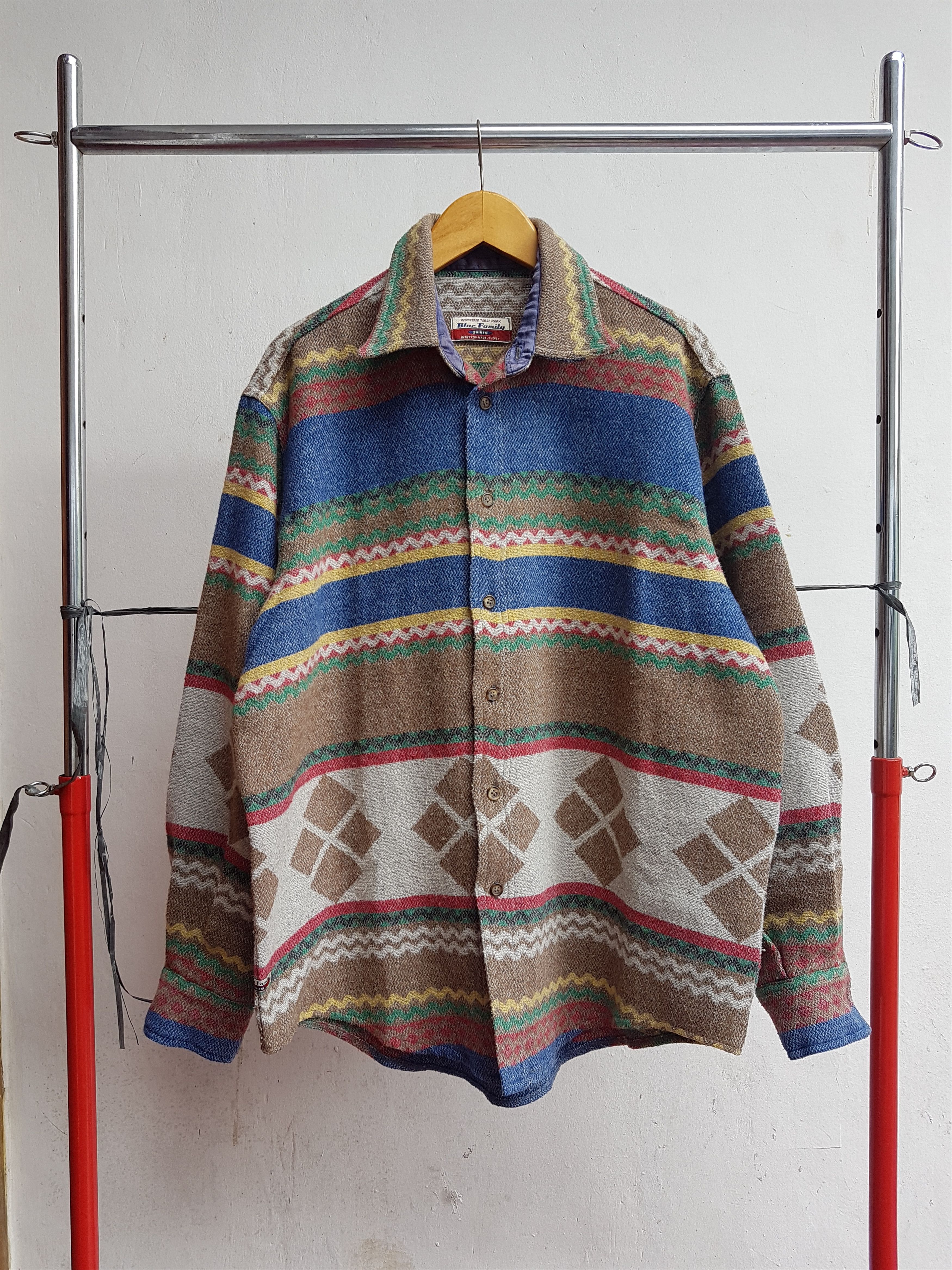 Benetton 90'S Benetton Wool Shirt Size US M / EU 48-50 / 2 - 1 Thumbnail