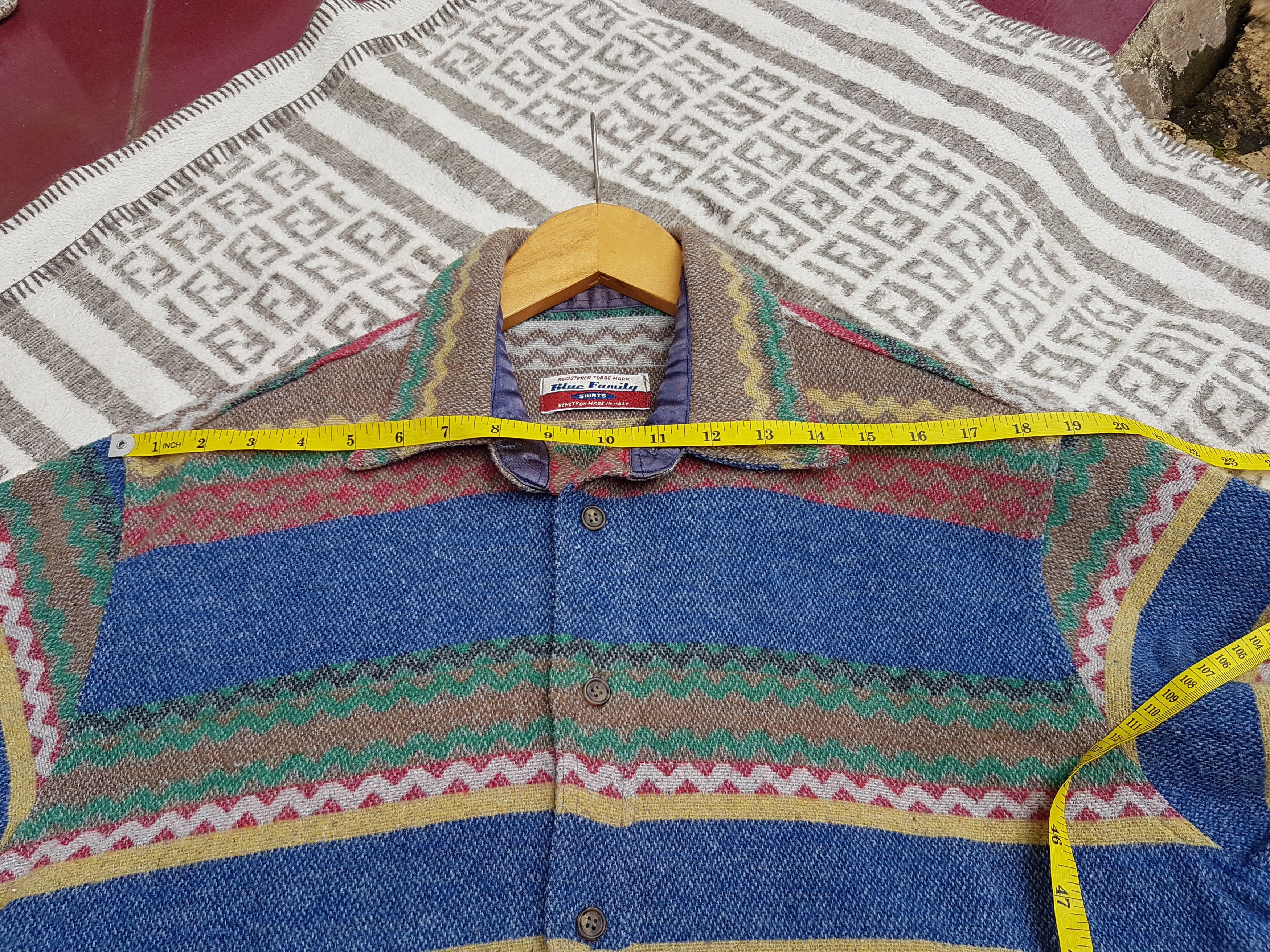 Benetton 90'S Benetton Wool Shirt Size US M / EU 48-50 / 2 - 7 Thumbnail