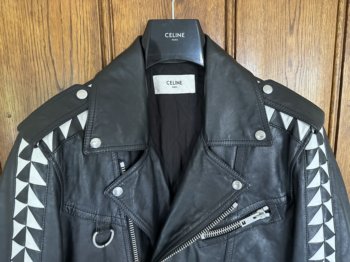 Celine SS22 $6500🤑 Celine biker D Ring leather jacket checkerboard Size US S / EU 44-46 / 1 - 3 Thumbnail
